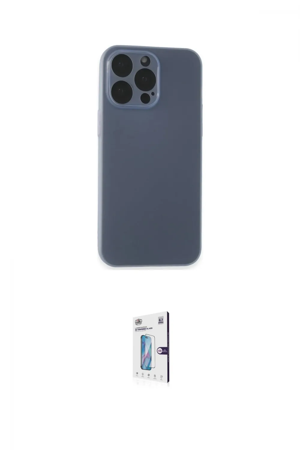 ieg™ iPhone 15 Pro Kılıf Atlas Minimal Prime - Siyah Bilvis 0.18mm Plus Cam Ekran Koruyucu