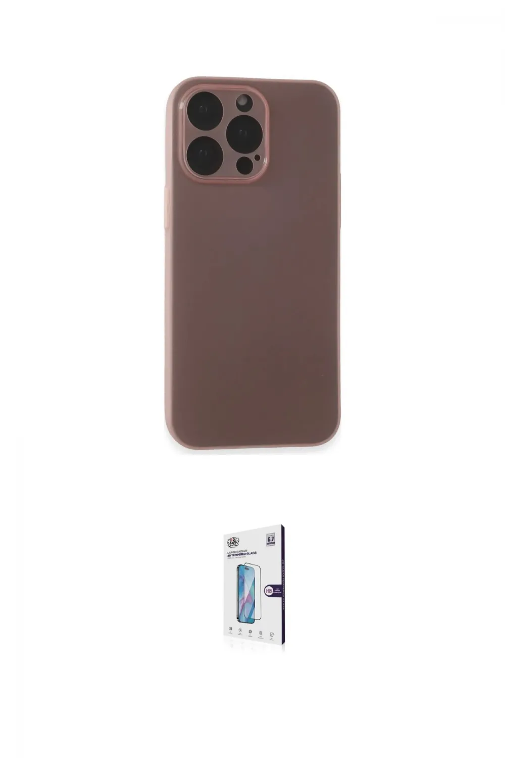 ieg™ iPhone 15 Pro Kılıf Atlas Minimal Prime - Siyah Bilvis 0.18mm Plus Cam Ekran Koruyucu