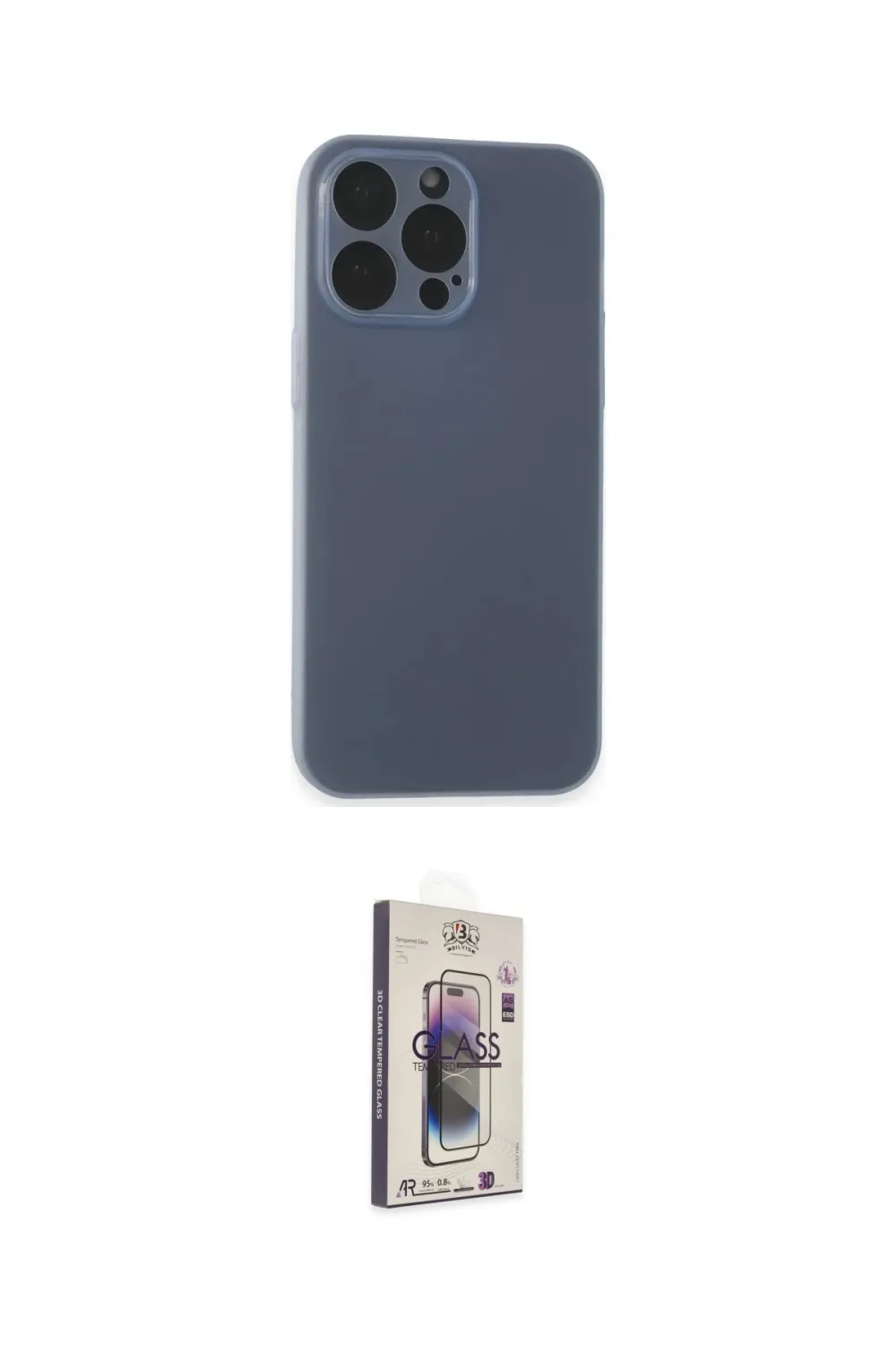 ieg™ iPhone 15 Pro Kılıf Atlas Minimal Prime - Siyah Bilvis 3D Cam Ekran Koruyucu