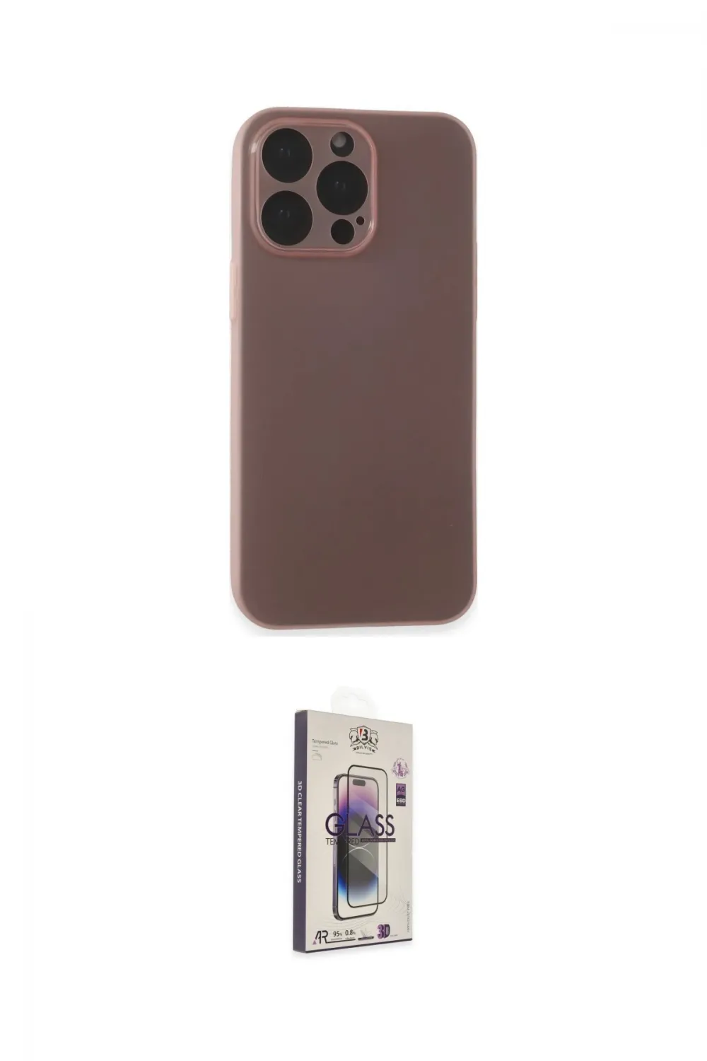 ieg™ iPhone 15 Pro Kılıf Atlas Minimal Prime - Siyah Bilvis 3D Cam Ekran Koruyucu