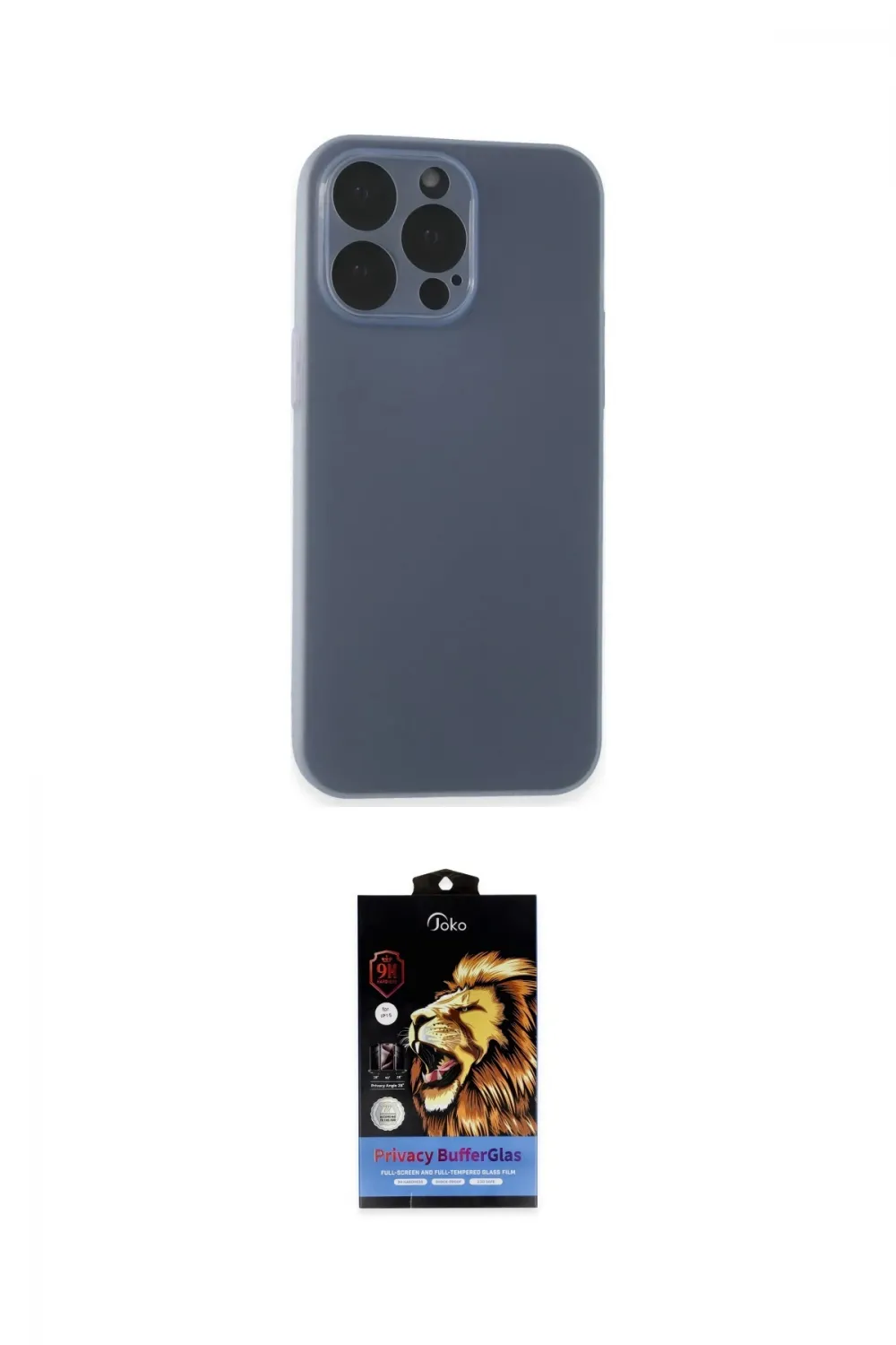 ieg™ iPhone 15 Pro Kılıf Atlas Minimal Prime - Siyah Buffer Hayalet Cam Ekran Koruyucu