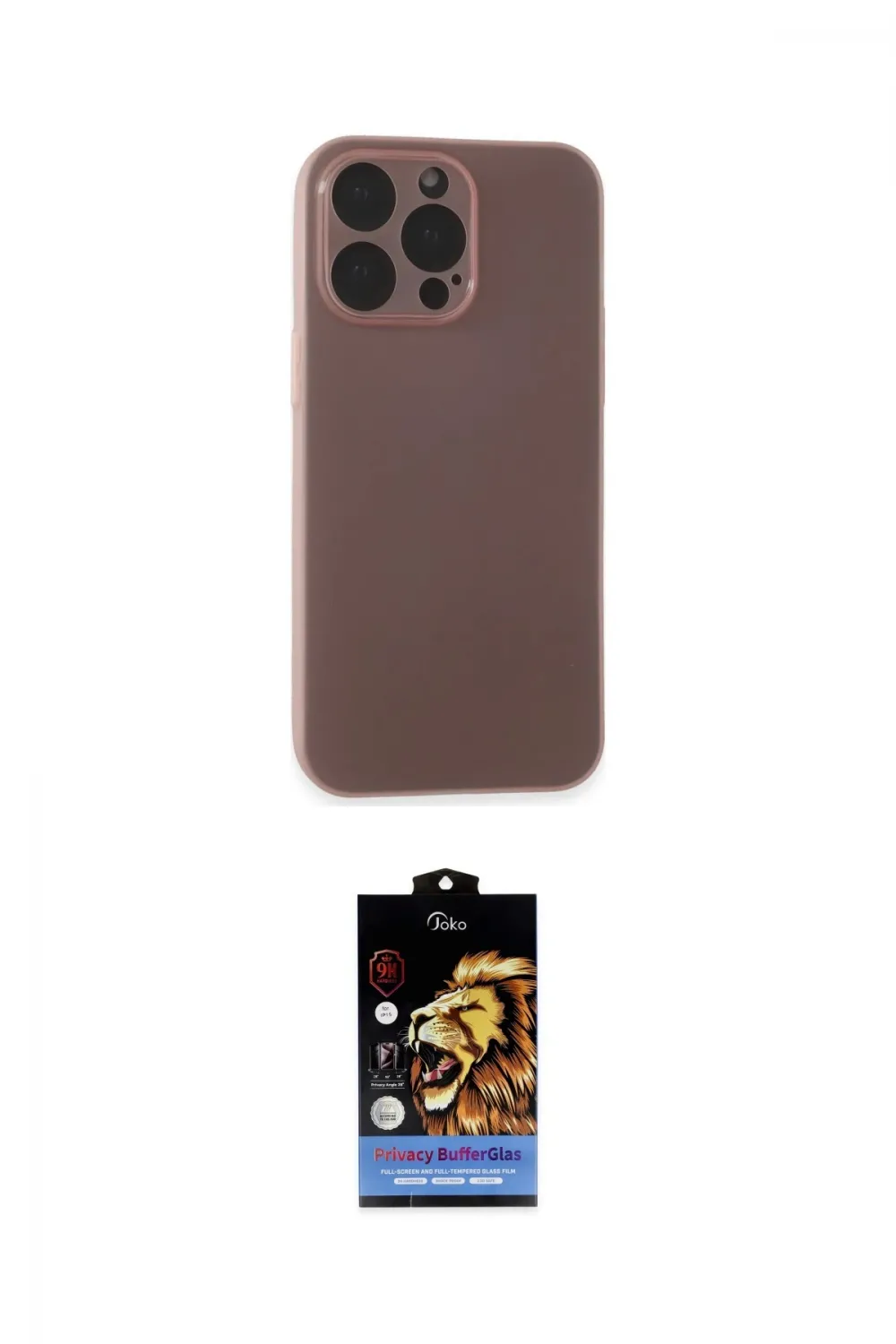 ieg™ iPhone 15 Pro Kılıf Atlas Minimal Prime - Siyah Buffer Hayalet Cam Ekran Koruyucu
