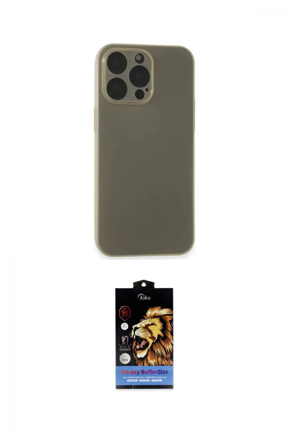 ieg™ iPhone 15 Pro Kılıf Atlas Minimal Prime - Siyah Buffer Hayalet Cam Ekran Koruyucu