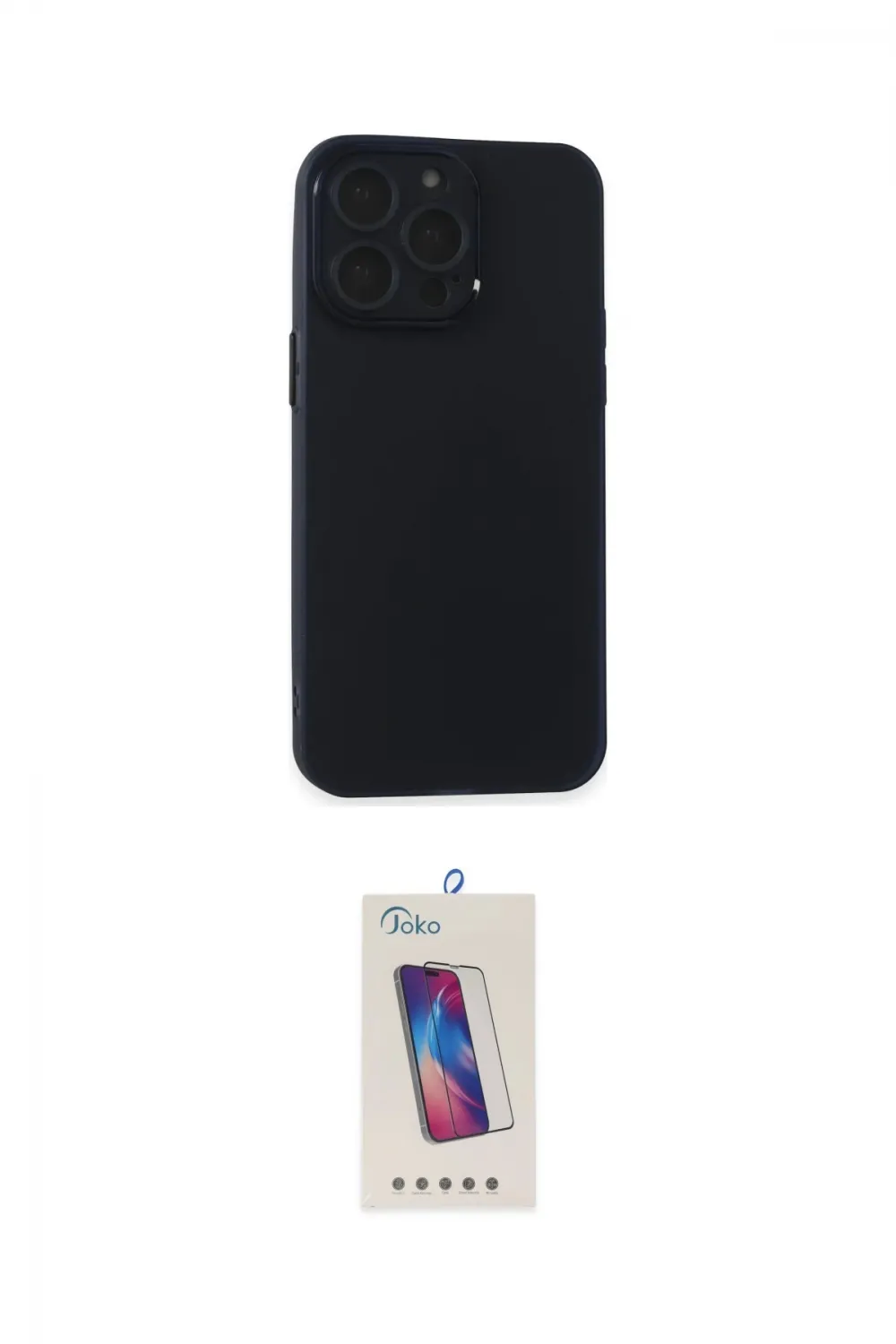 ieg™ iPhone 15 Pro Kılıf Atlas Minimal Prime - Siyah Joko 5D Cam
