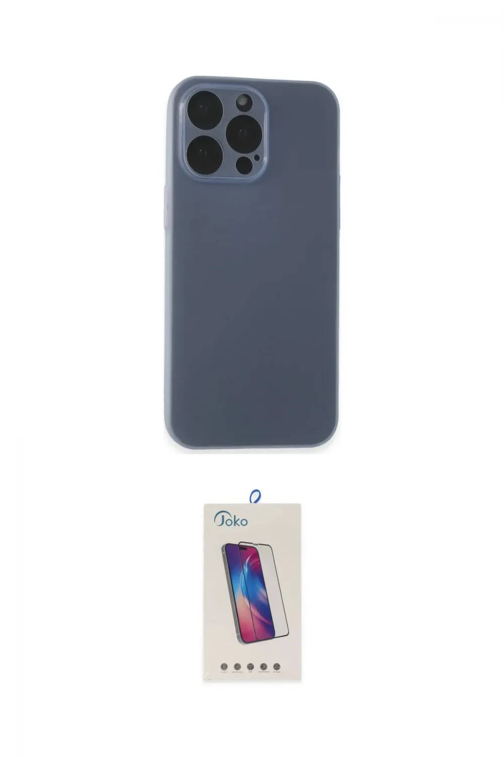 ieg™ iPhone 15 Pro Kılıf Atlas Minimal Prime - Siyah Joko 5D Cam