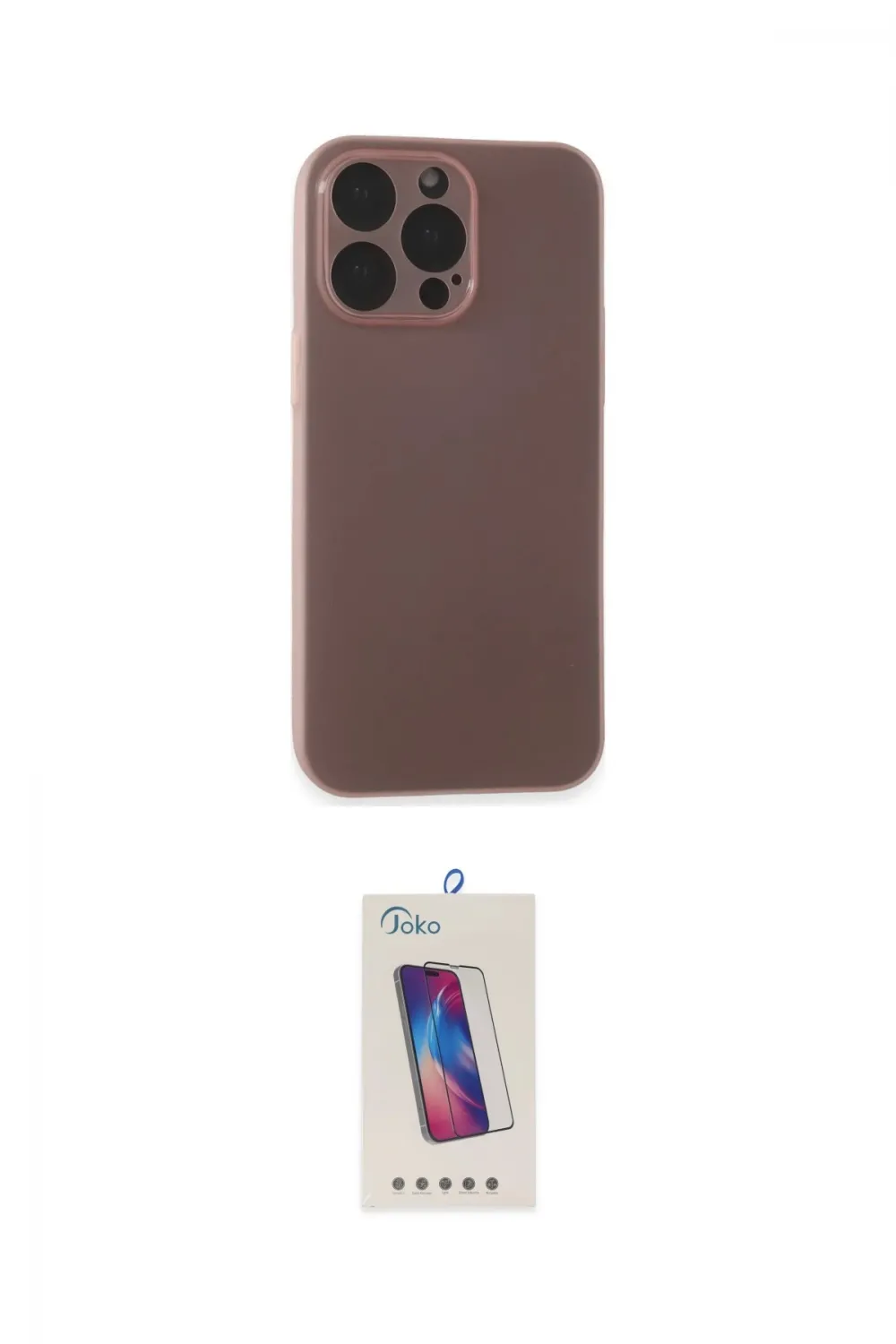 ieg™ iPhone 15 Pro Kılıf Atlas Minimal Prime - Siyah Joko 5D Cam