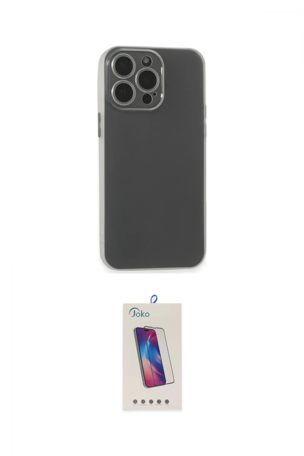 ieg™ iPhone 15 Pro Kılıf Atlas Minimal Prime - Siyah Joko 5D Cam