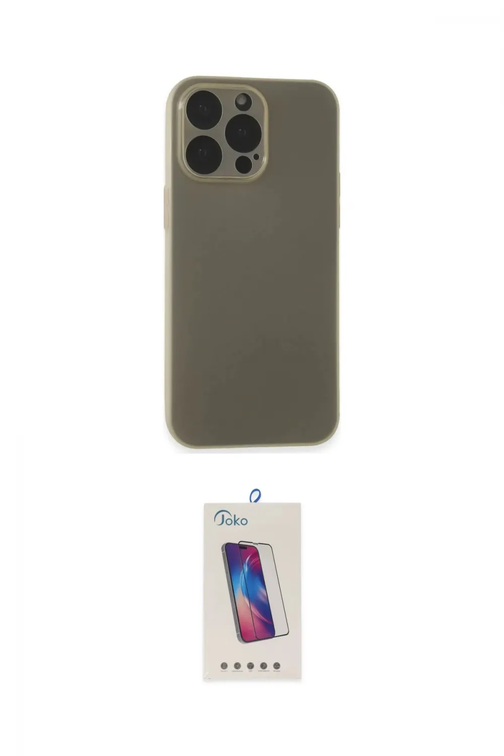 ieg™ iPhone 15 Pro Kılıf Atlas Minimal Prime - Siyah Joko 5D Cam