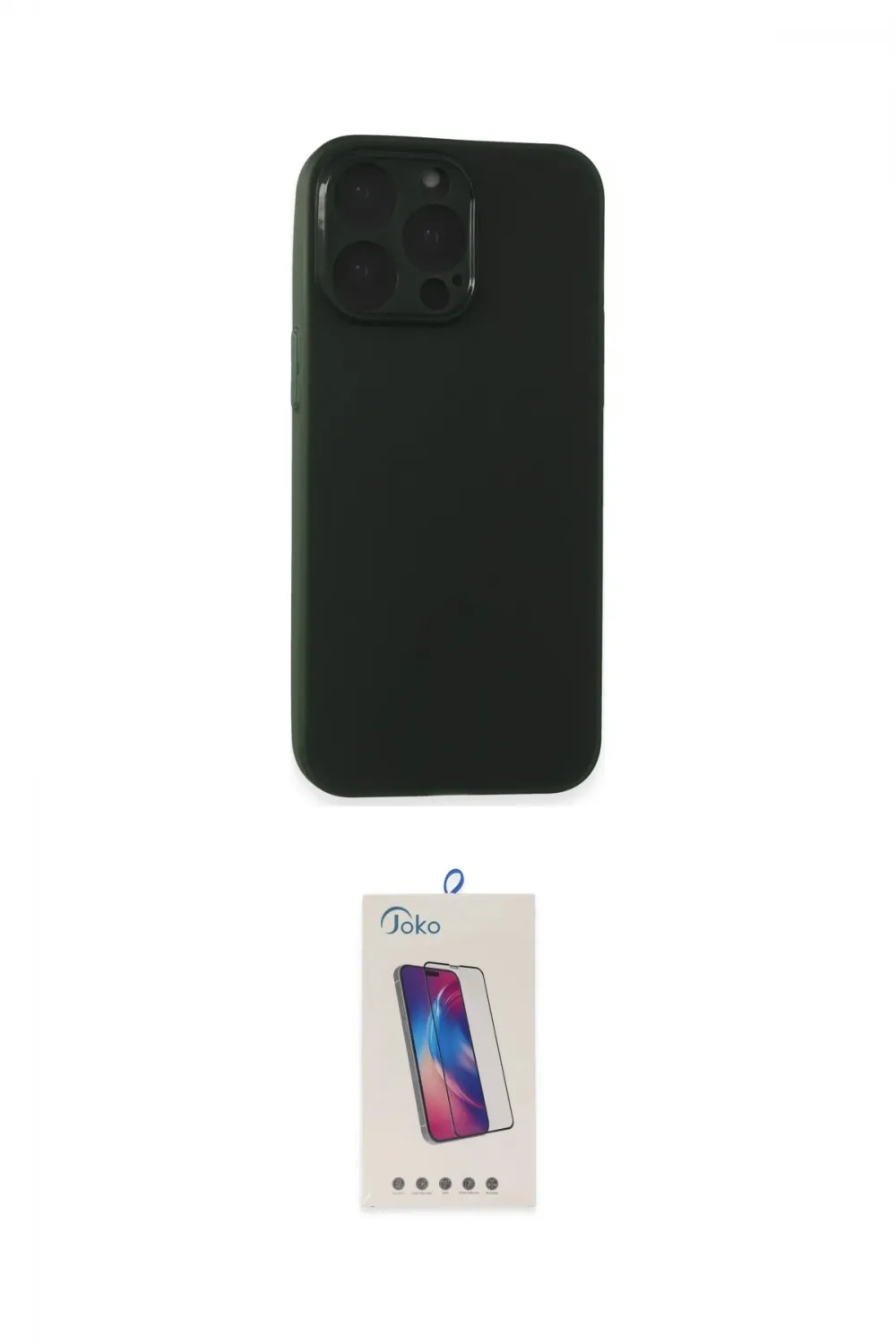 ieg™ iPhone 15 Pro Kılıf Atlas Minimal Prime - Siyah Joko 5D Cam