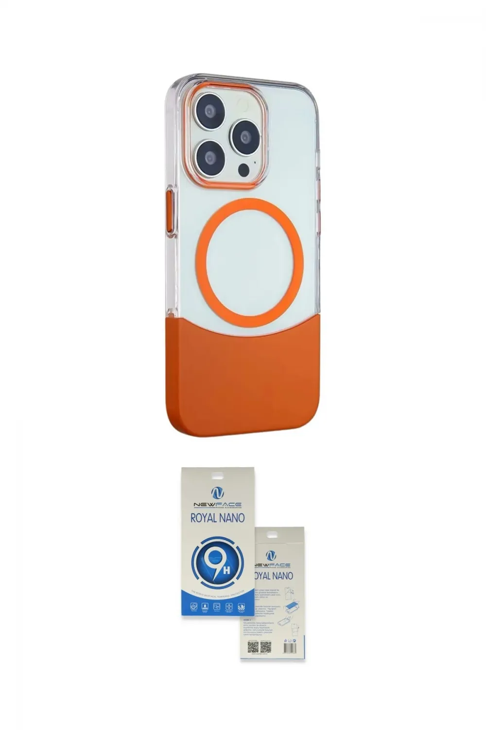 ieg™ iPhone 15 Pro Kılıf Çekirdek Asil Özel Seri - Şeffaf Royal Nano Ekran Koruyucu