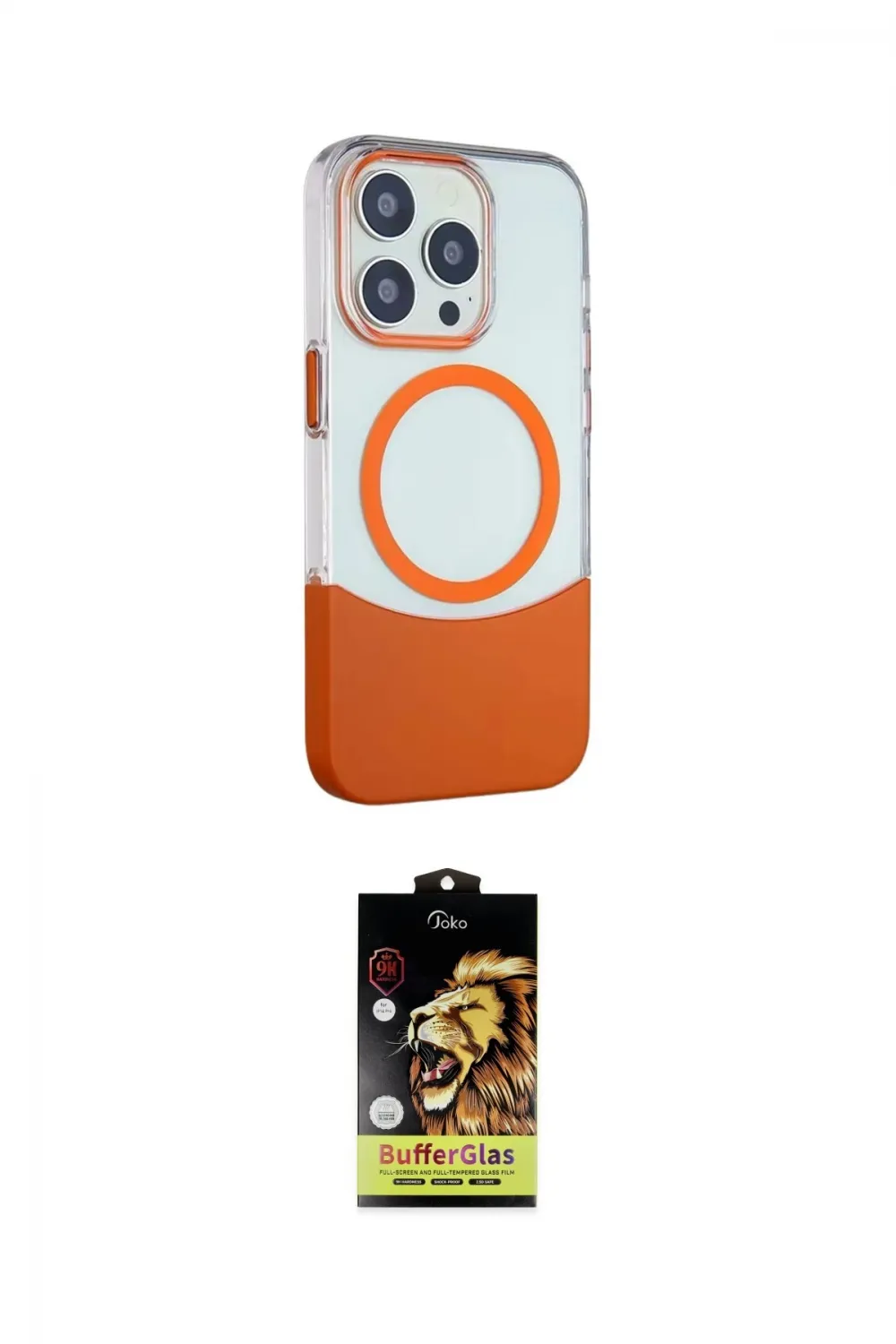 ieg™ iPhone 15 Pro Kılıf Çekirdek Asil Özel Seri - Siyah Buffer Cam Ekran Koruyucu