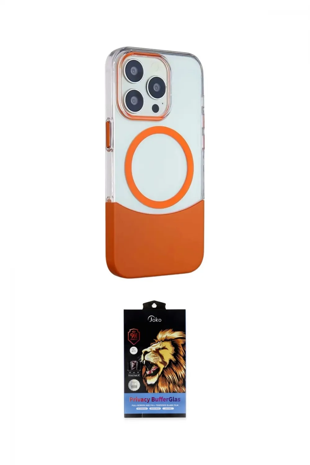 ieg™ iPhone 15 Pro Kılıf Çekirdek Asil Özel Seri - Siyah Buffer Hayalet Cam Ekran Koruyucu