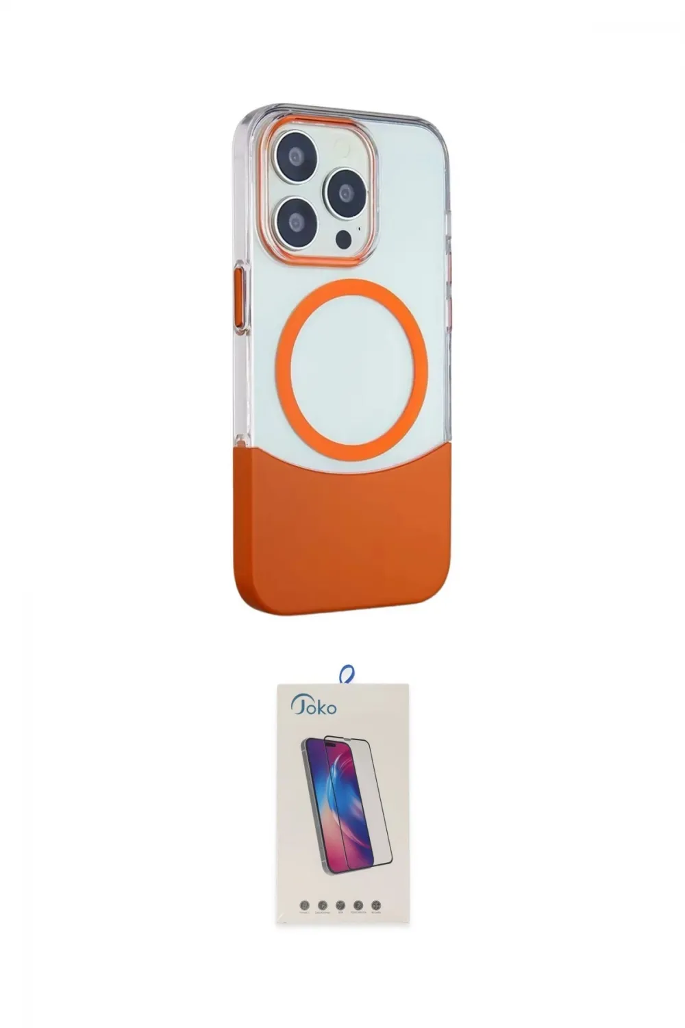 ieg™ iPhone 15 Pro Kılıf Çekirdek Asil Özel Seri - Siyah Joko 5D Cam