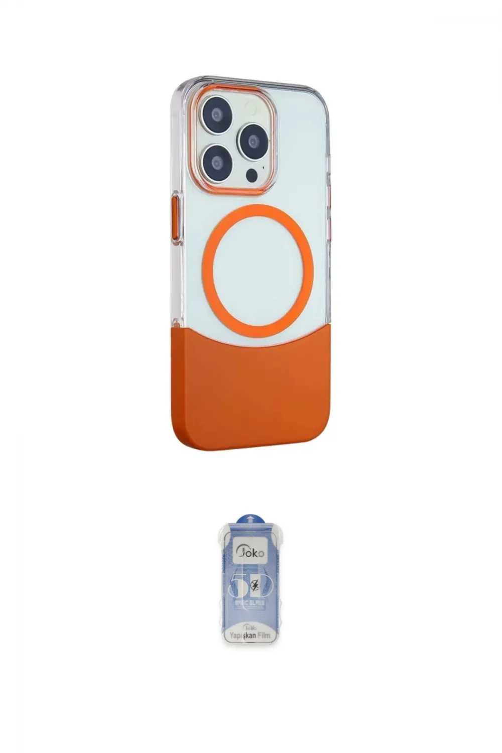 ieg™ iPhone 15 Pro Kılıf Çekirdek Asil Özel Seri - Siyah Joko Magic 5D Cam