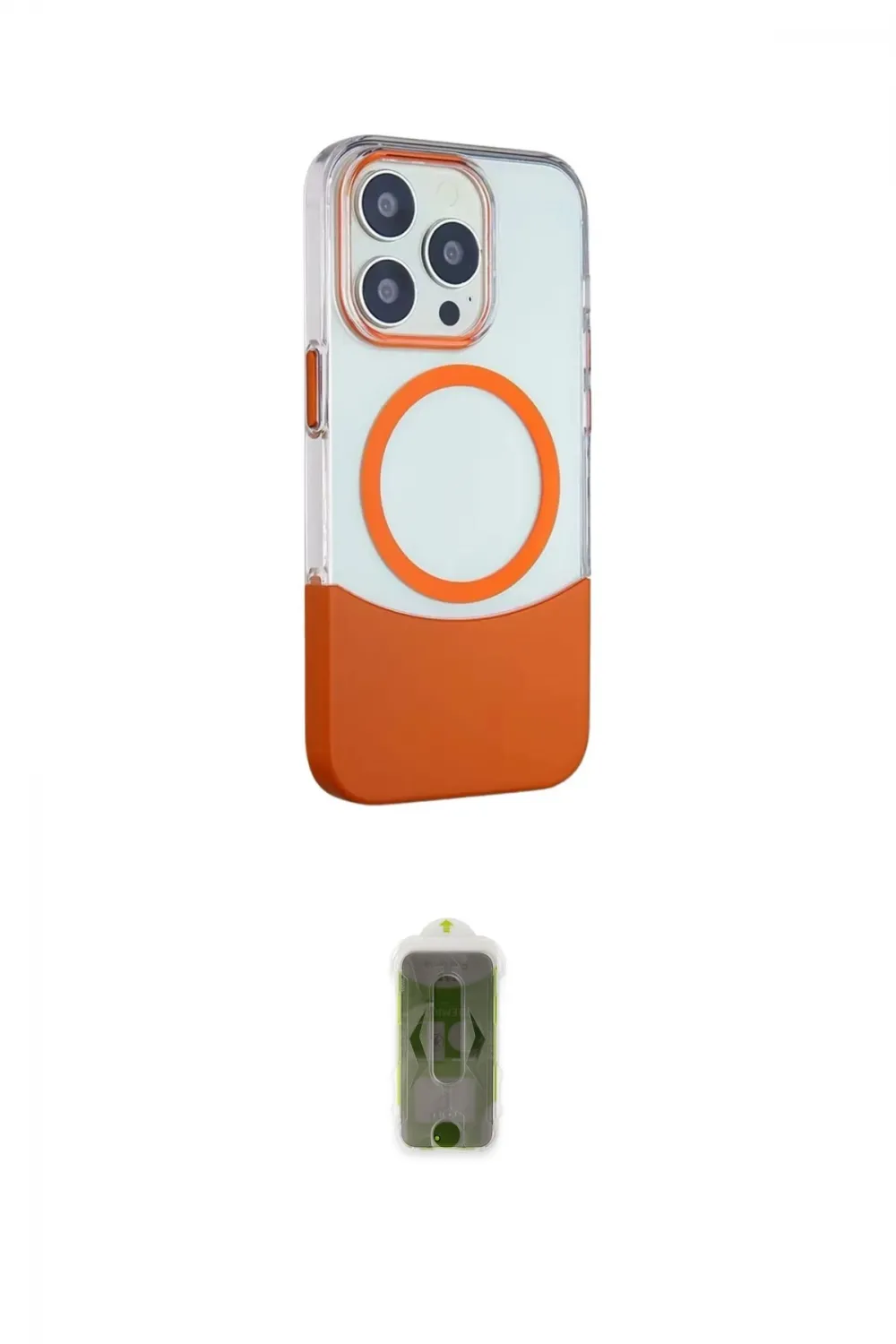 ieg™ iPhone 15 Pro Kılıf Çekirdek Asil Özel Seri - Siyah Joko Magic 5D Hayalet Cam