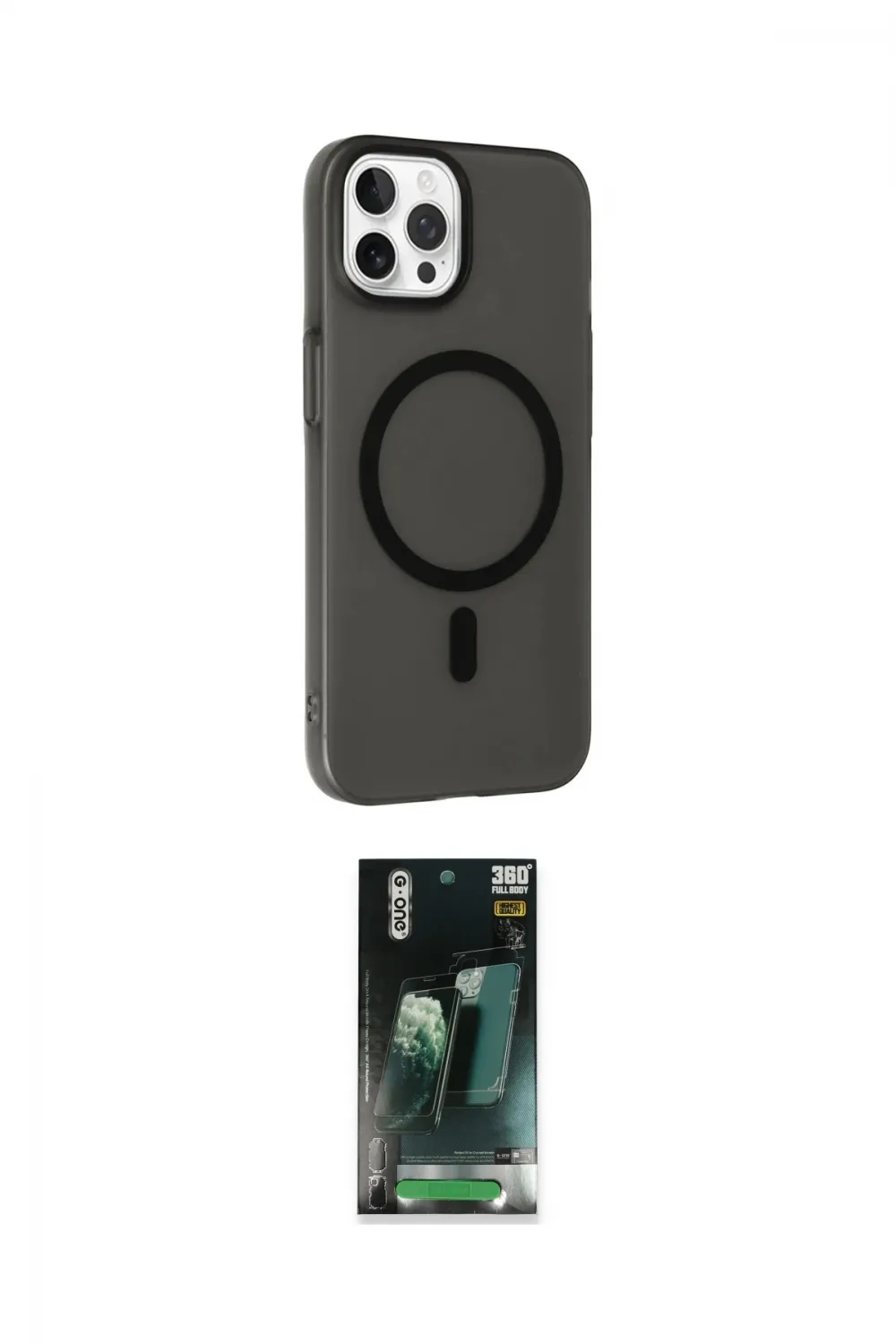 ieg™ iPhone 15 Pro Kılıf Çekirdek Modern Prime - Şeffaf 360 Full Body Arka Koruyucu