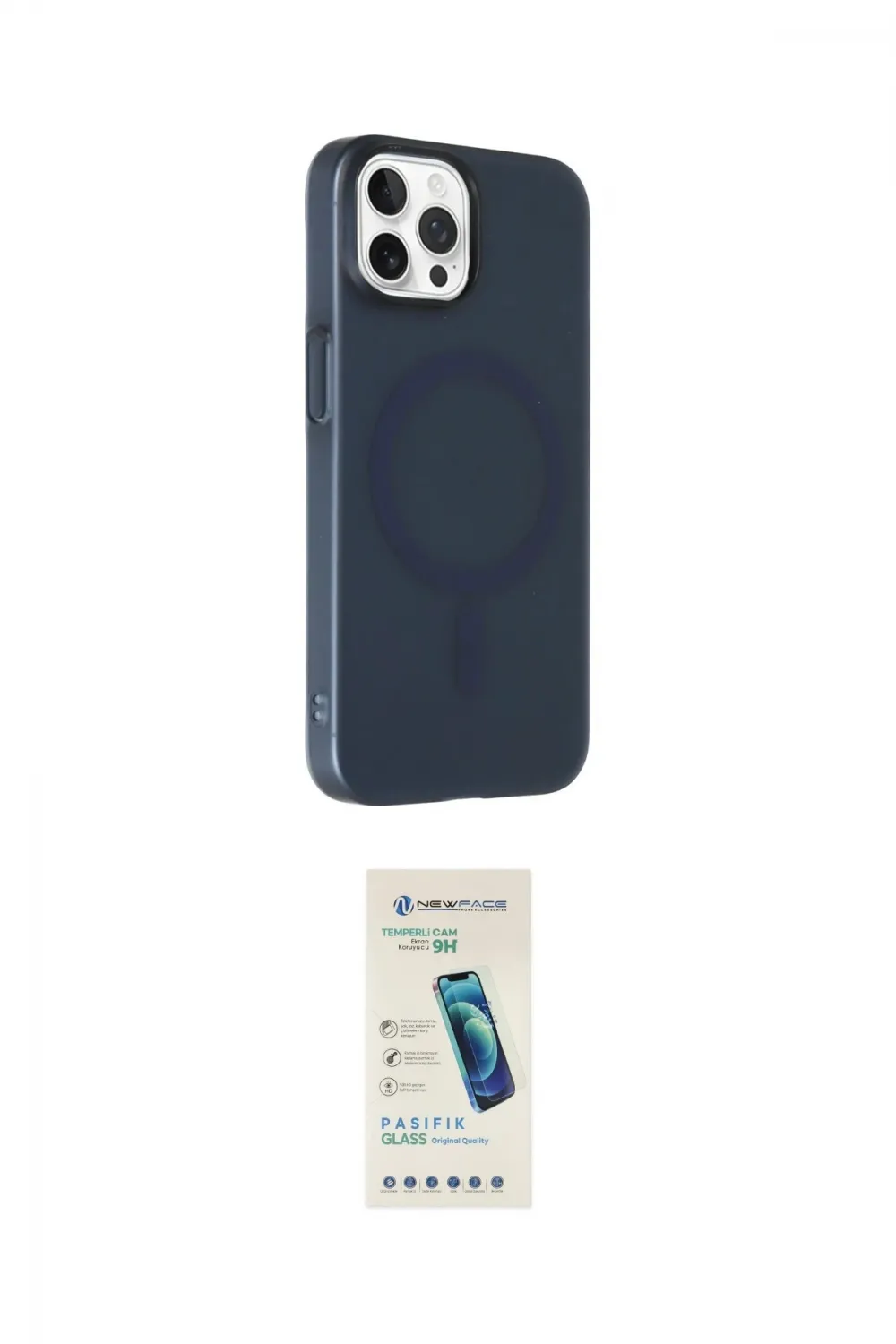ieg™ iPhone 15 Pro Kılıf Çekirdek Modern Prime - Şeffaf Pasifik Cam Ekran Koruyucu