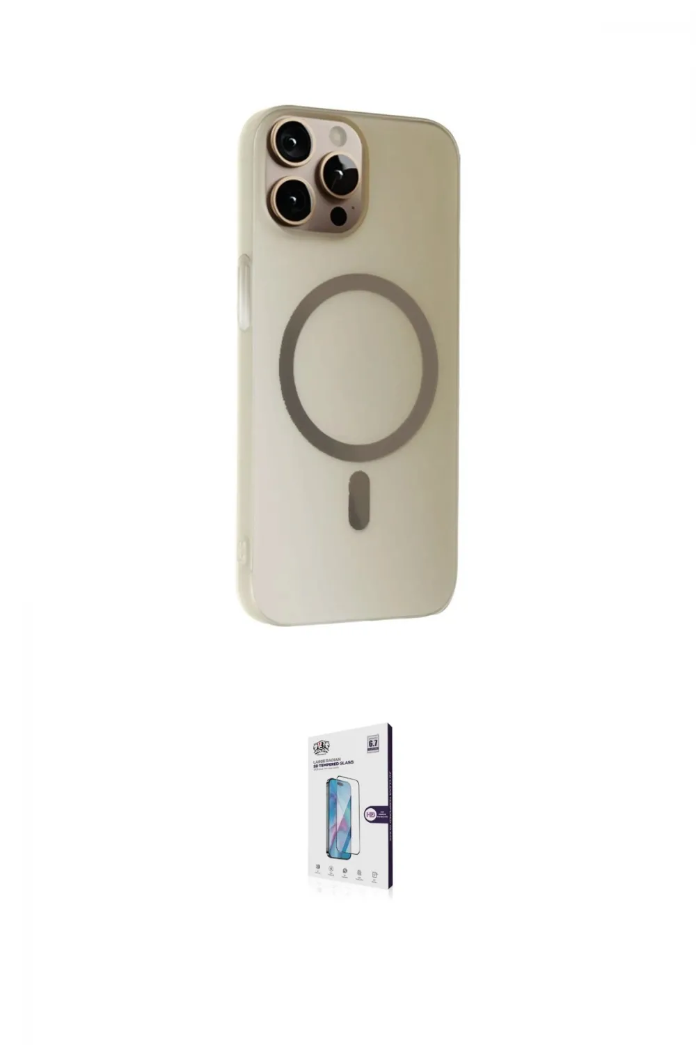 ieg™ iPhone 15 Pro Kılıf Çekirdek Modern Prime - Siyah Bilvis 0.18mm Plus Cam Ekran Koruyucu
