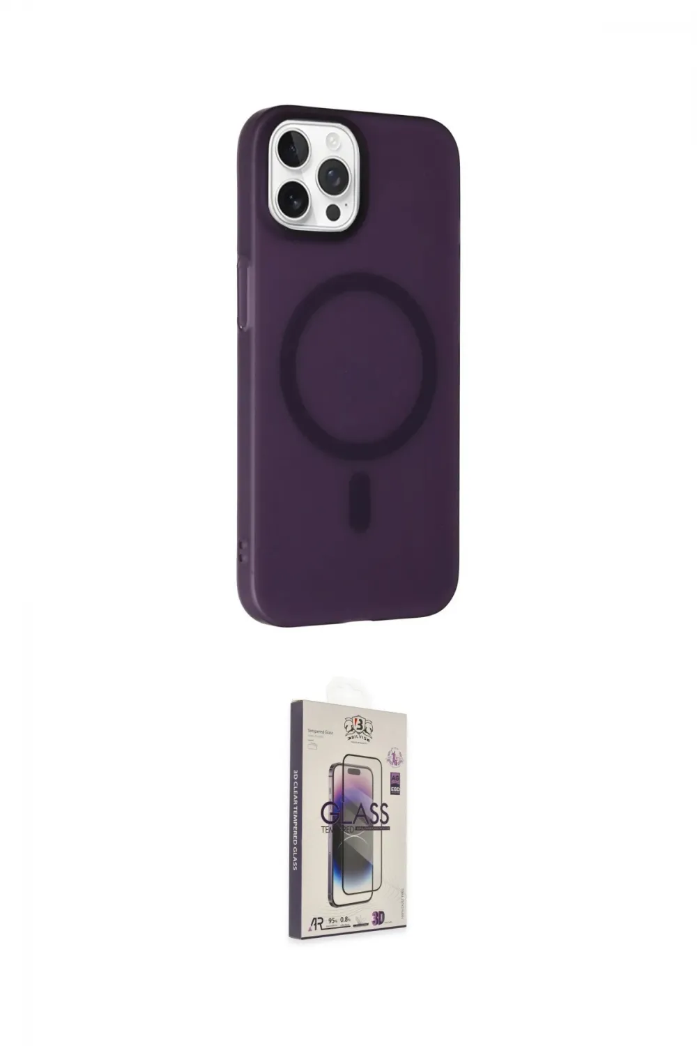 ieg™ iPhone 15 Pro Kılıf Çekirdek Modern Prime - Siyah Bilvis 3D Cam Ekran Koruyucu