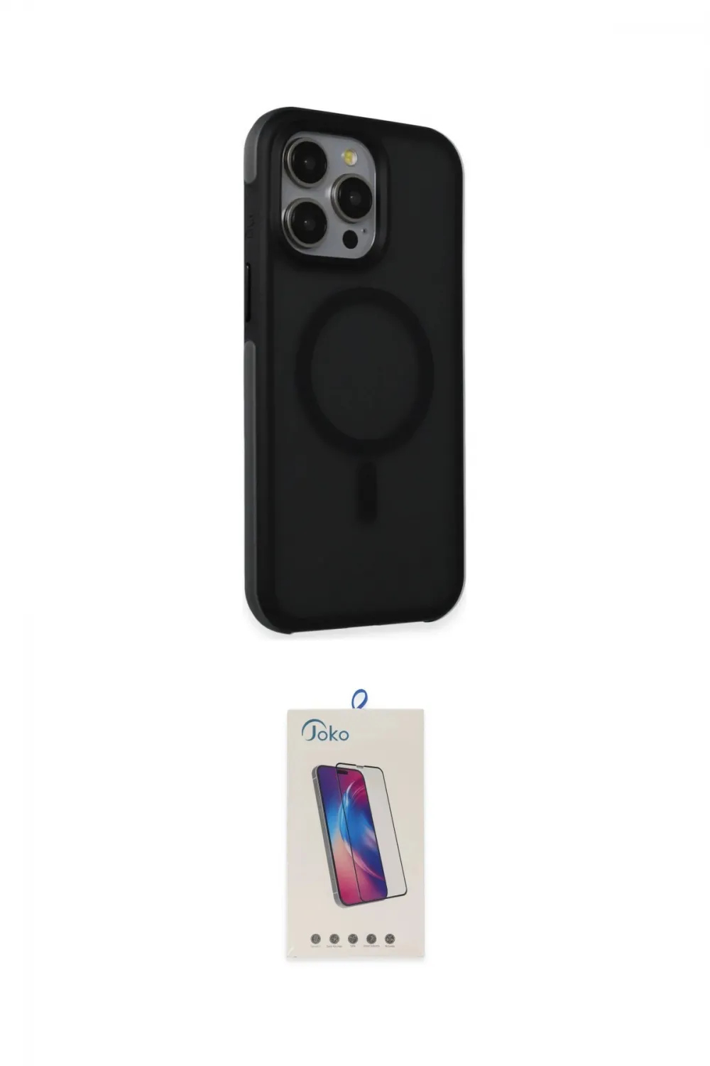 ieg™ iPhone 15 Pro Kılıf Çekirdek Yansıma Prime - Siyah Joko 5D Cam