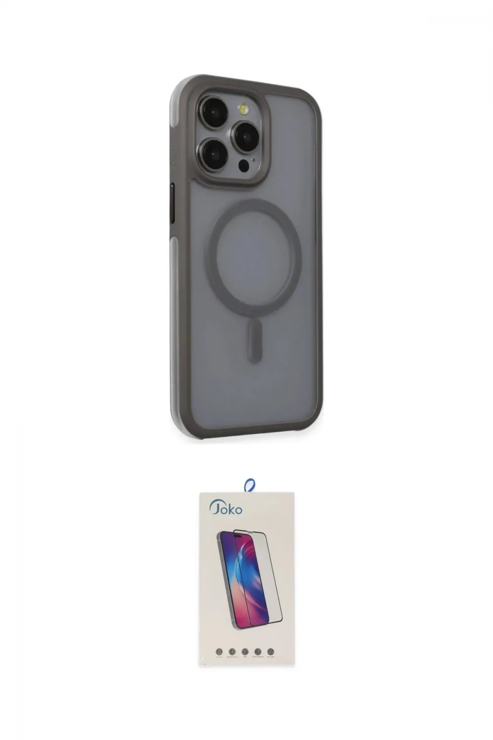 ieg™ iPhone 15 Pro Kılıf Çekirdek Yansıma Prime - Siyah Joko 5D Cam
