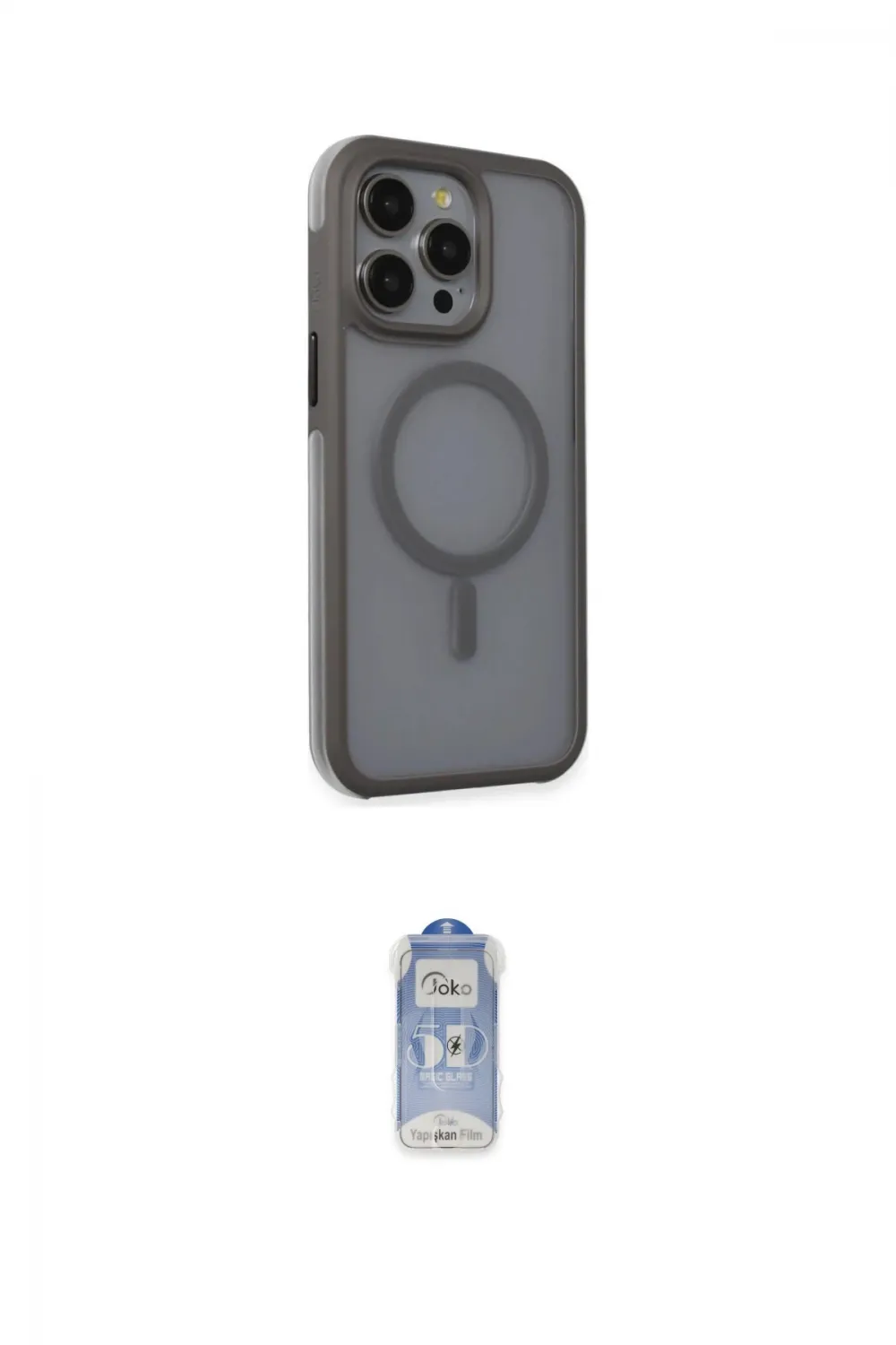 ieg™ iPhone 15 Pro Kılıf Çekirdek Yansıma Prime - Siyah Joko Magic 5D Cam