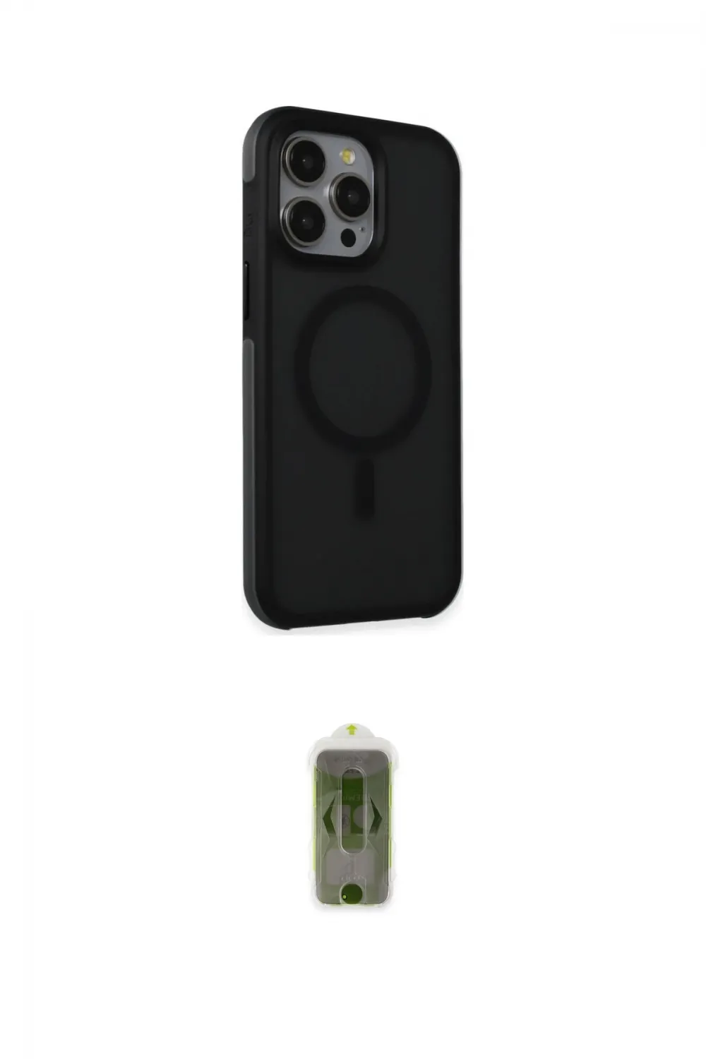 ieg™ iPhone 15 Pro Kılıf Çekirdek Yansıma Prime - Siyah Joko Magic 5D Hayalet Cam