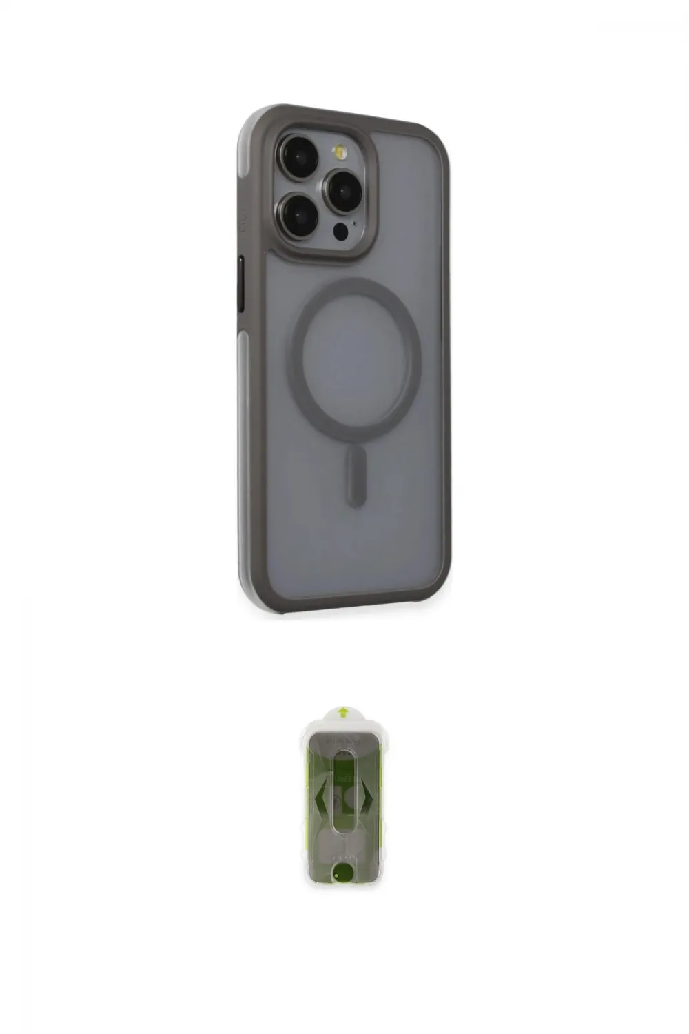 ieg™ iPhone 15 Pro Kılıf Çekirdek Yansıma Prime - Siyah Joko Magic 5D Hayalet Cam