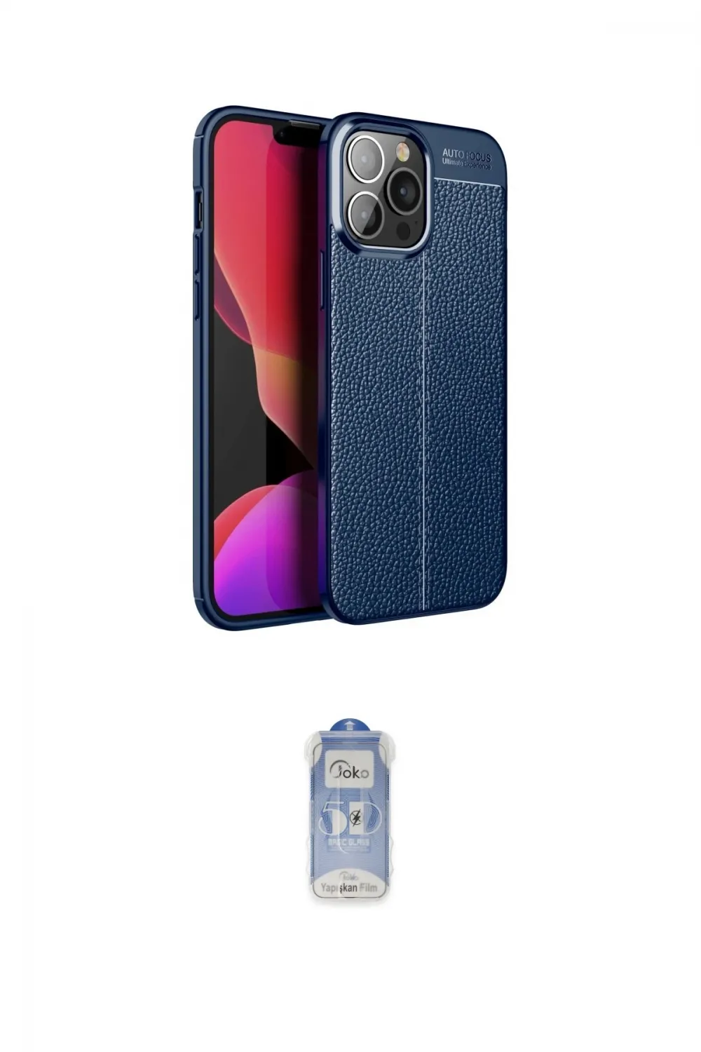 ieg™ iPhone 15 Pro Kılıf Doruk Klasik Özel Seri - Siyah Joko Magic 5D Cam