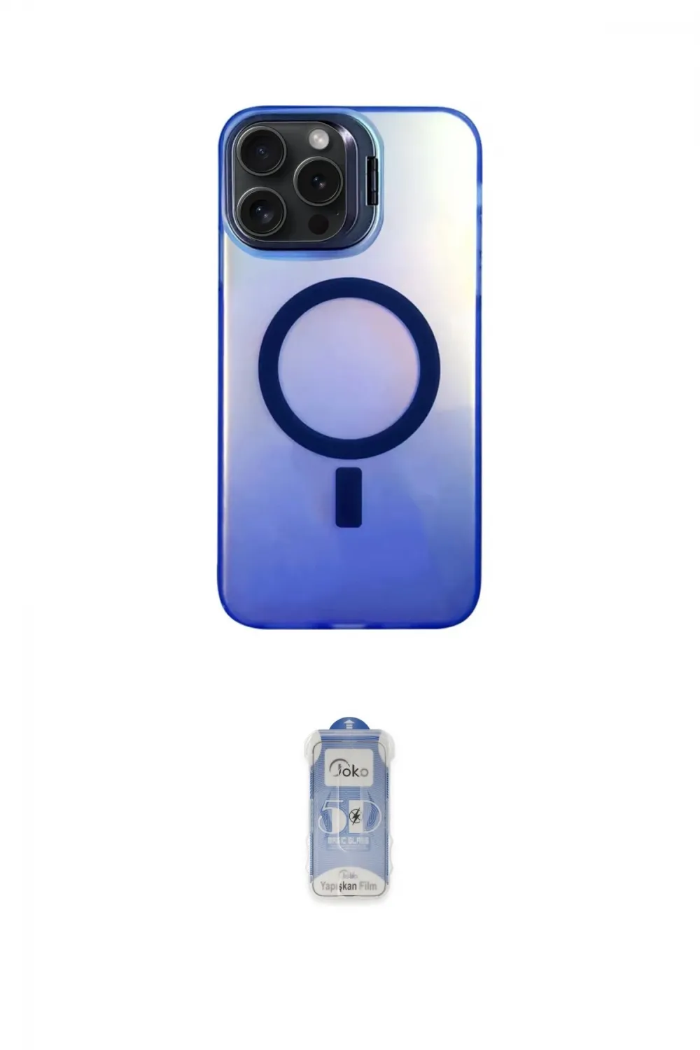 ieg™ iPhone 15 Pro Kılıf Doruk Klasik Prime - Siyah Joko Magic 5D Cam