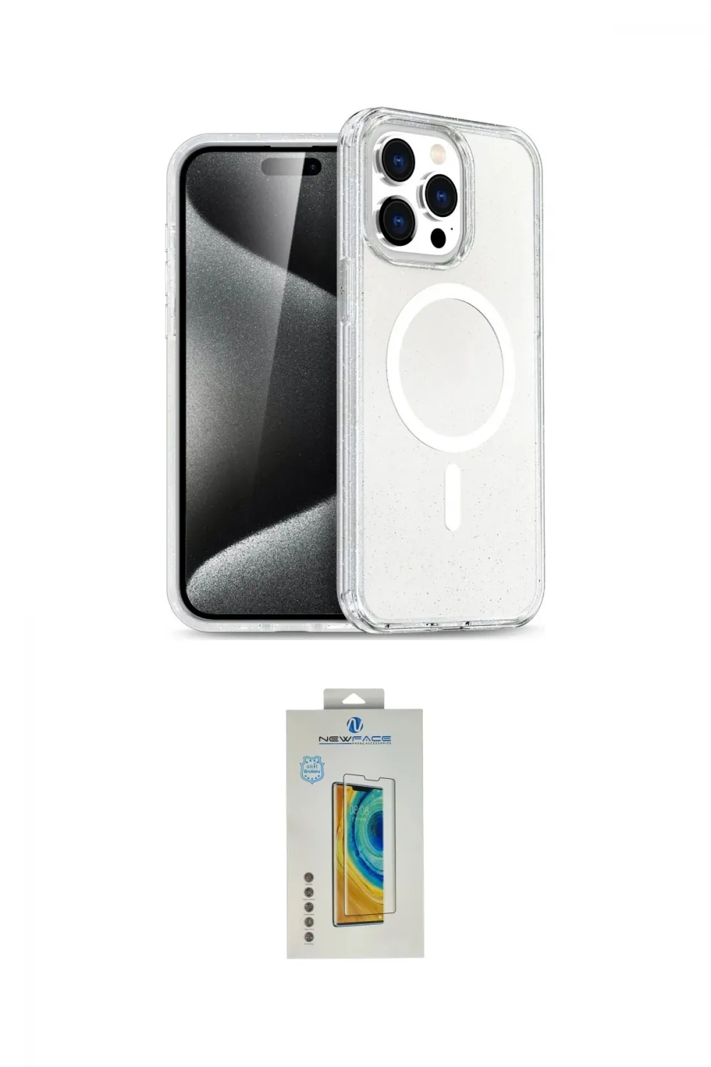 ieg™ iPhone 15 Pro Kılıf Eksen Doku Koleksiyonu - Siyah Polymer Nano Ekran Koruyucu