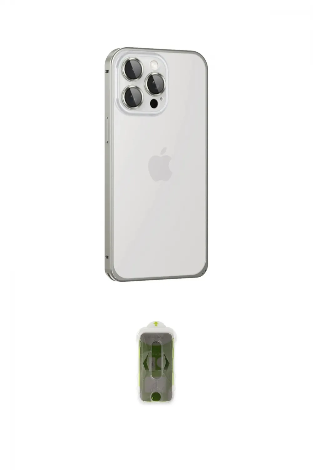 ieg™ iPhone 15 Pro Kılıf Eksen Form Serisi - Siyah Joko Magic 5D Hayalet Cam