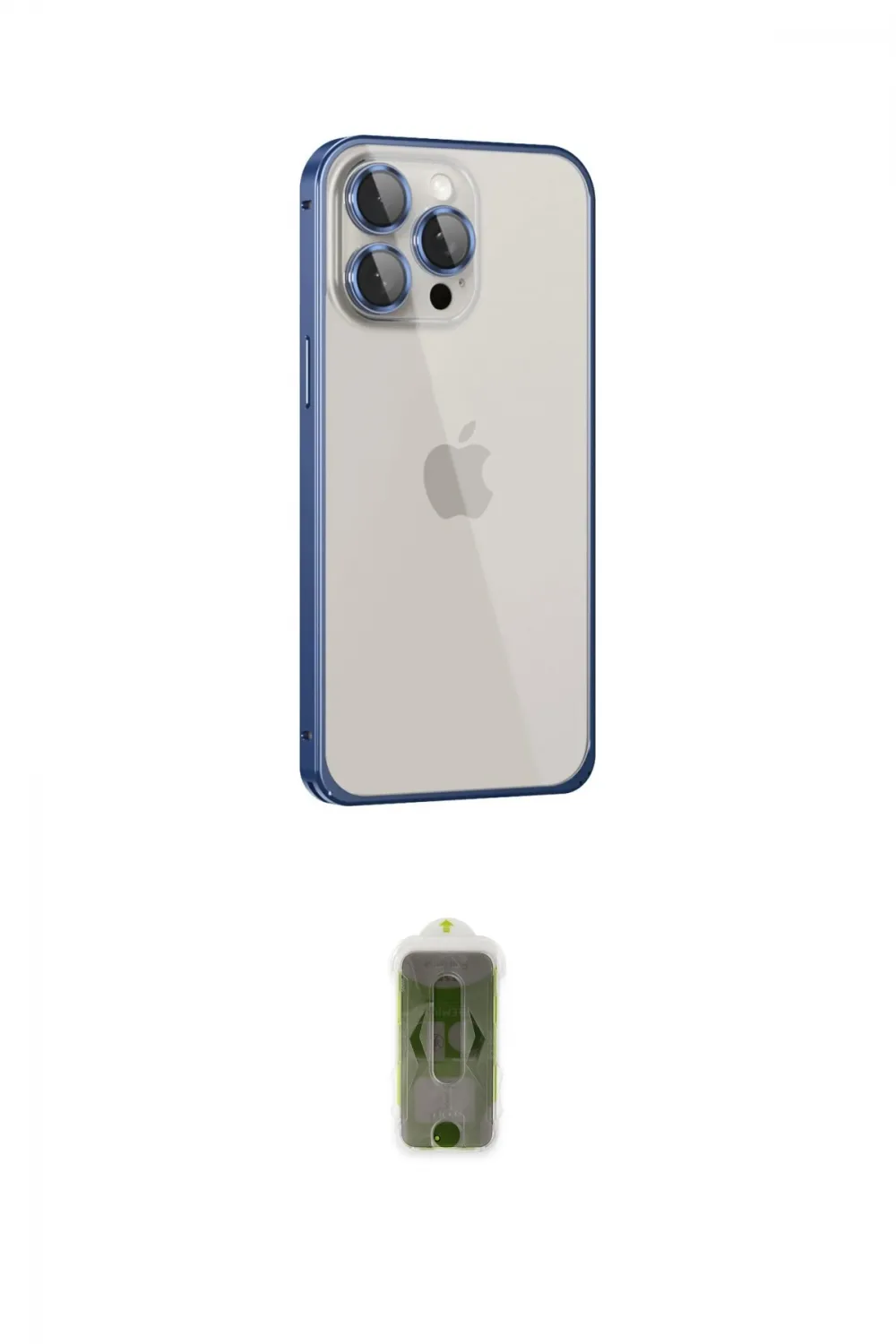 ieg™ iPhone 15 Pro Kılıf Eksen Form Serisi - Siyah Joko Magic 5D Hayalet Cam