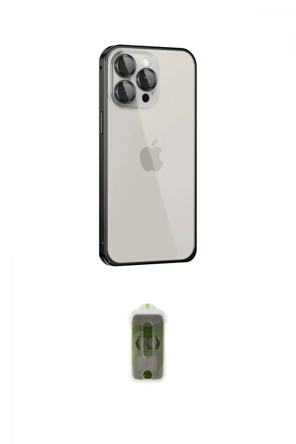 ieg™ iPhone 15 Pro Kılıf Eksen Form Serisi - Siyah Joko Magic 5D Hayalet Cam