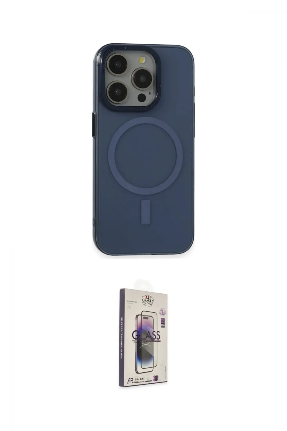 ieg™ iPhone 15 Pro Kılıf Eksen Işık Prime - Siyah Bilvis 3D Cam Ekran Koruyucu