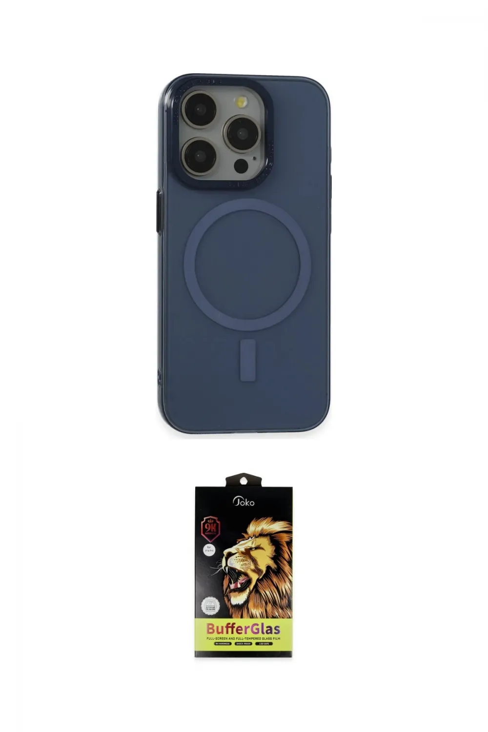ieg™ iPhone 15 Pro Kılıf Eksen Işık Prime - Siyah Buffer Cam Ekran Koruyucu