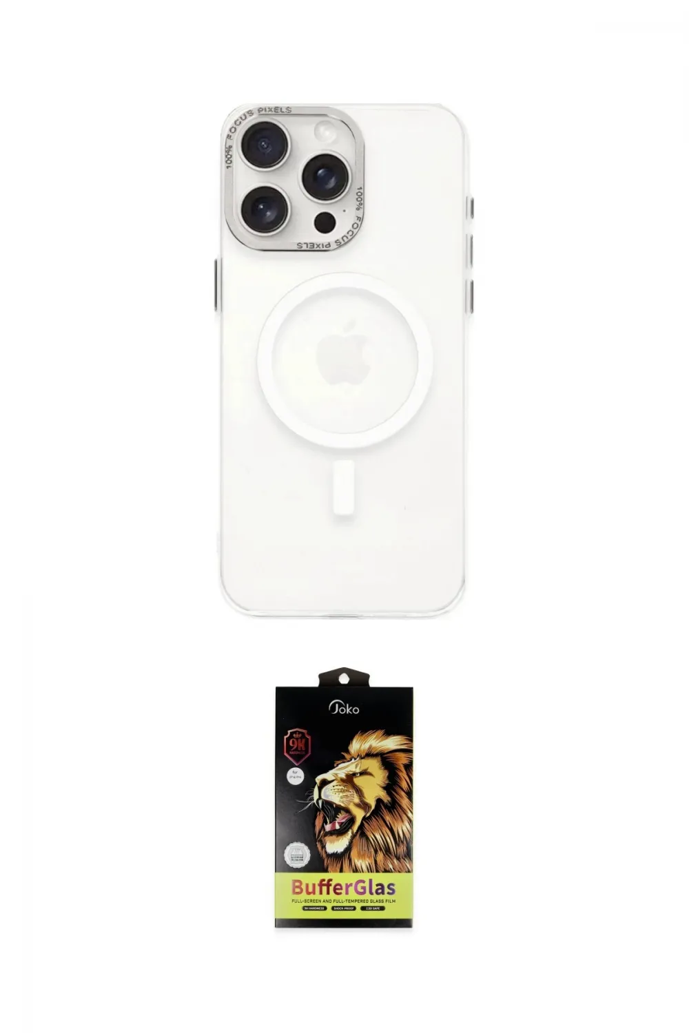 ieg™ iPhone 15 Pro Kılıf Eksen Işık Prime - Siyah Buffer Cam Ekran Koruyucu
