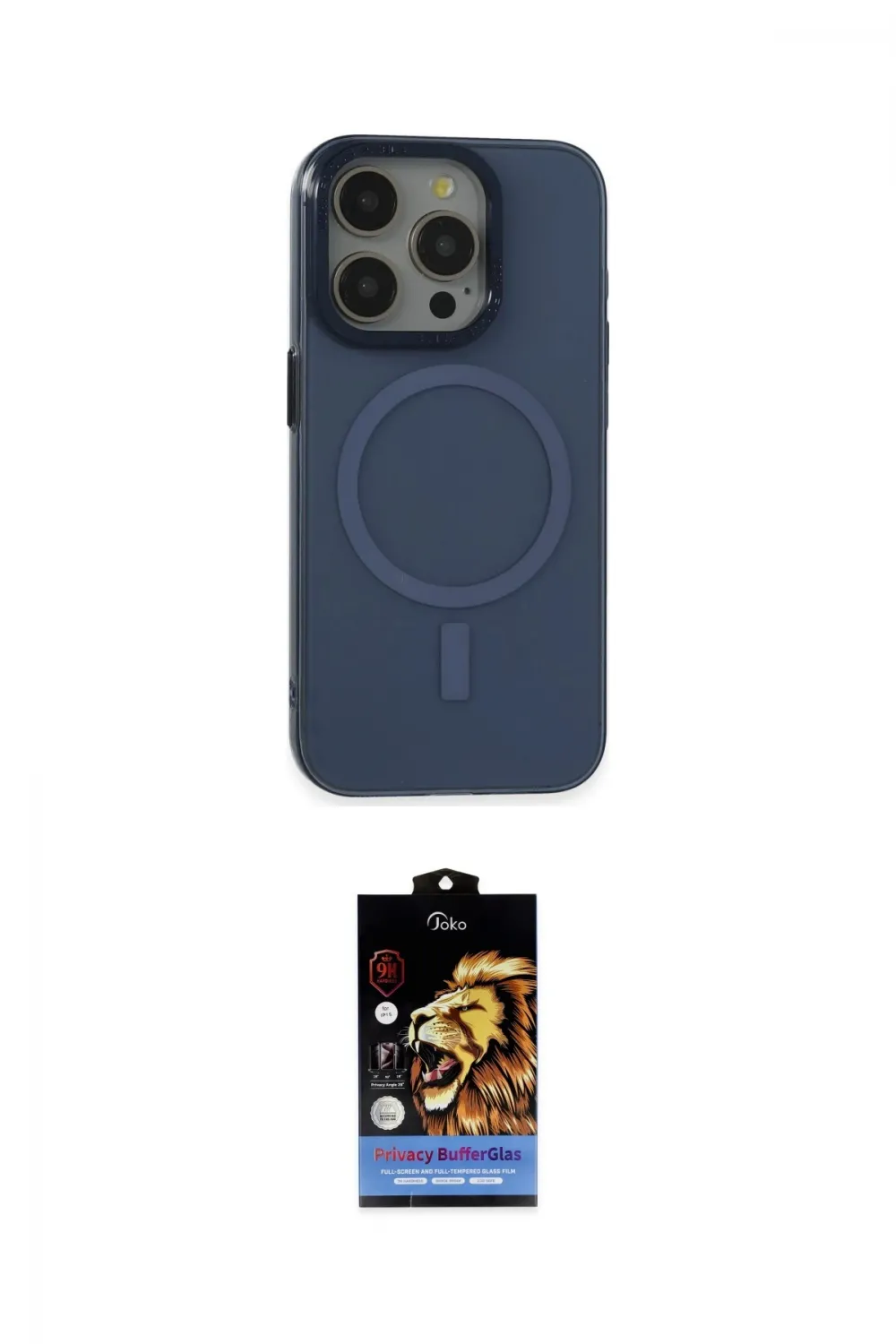 ieg™ iPhone 15 Pro Kılıf Eksen Işık Prime - Siyah Buffer Hayalet Cam Ekran Koruyucu