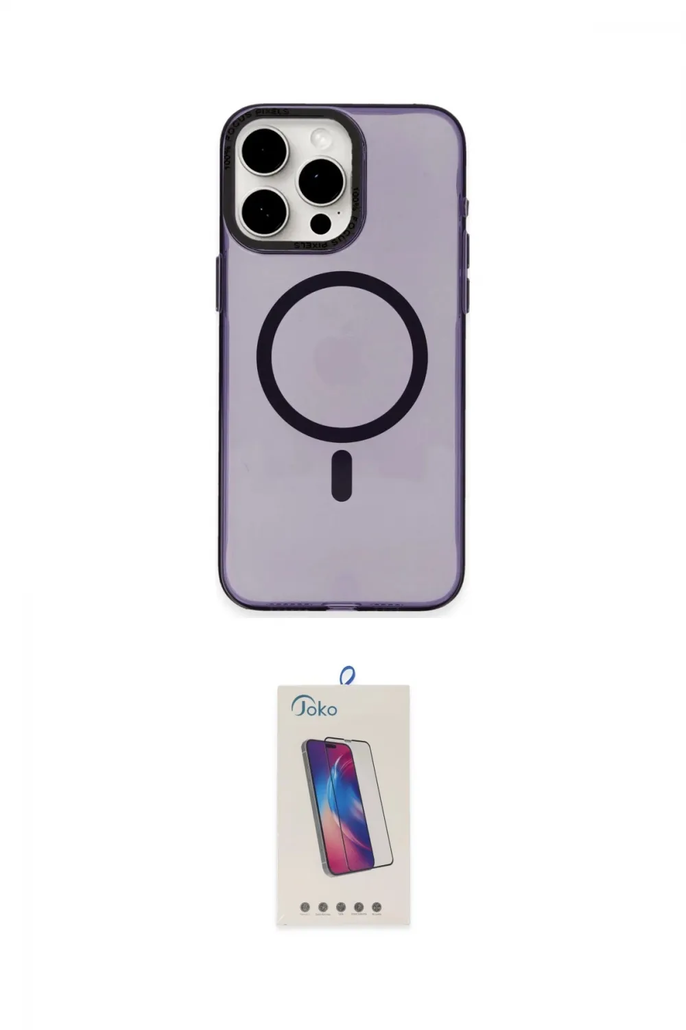 ieg™ iPhone 15 Pro Kılıf Eksen Işık Prime - Siyah Joko 5D Cam