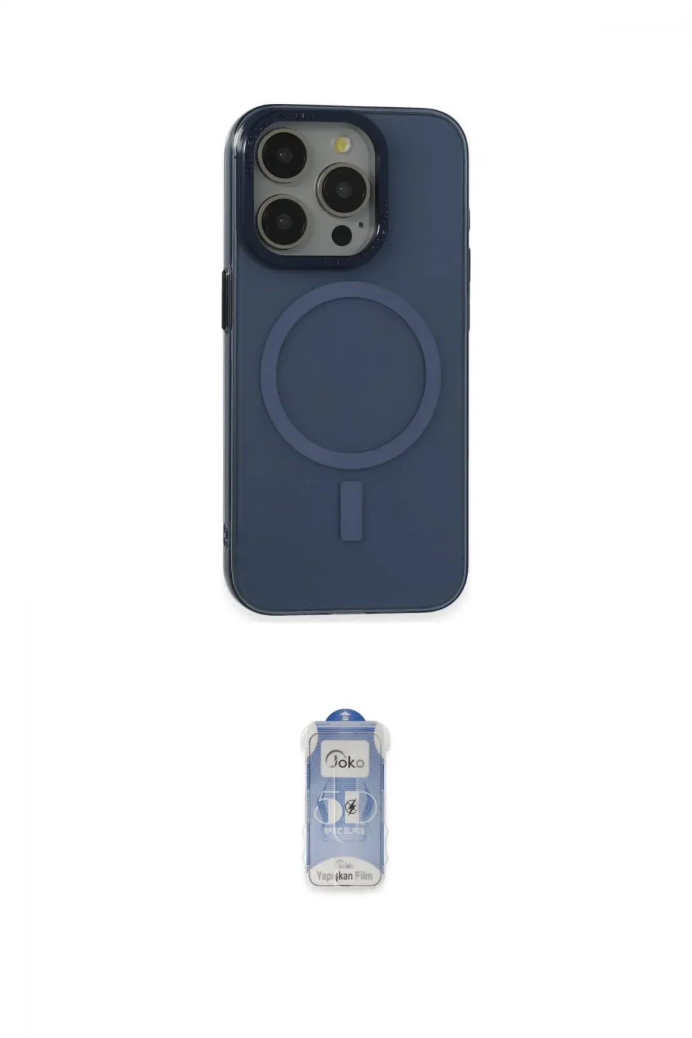 ieg™ iPhone 15 Pro Kılıf Eksen Işık Prime - Siyah Joko Magic 5D Cam