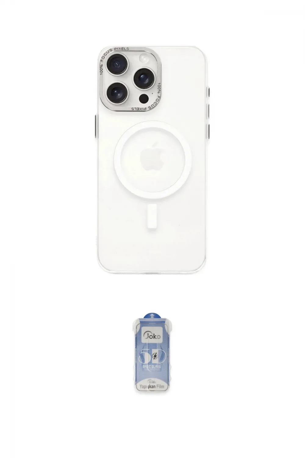 ieg™ iPhone 15 Pro Kılıf Eksen Işık Prime - Siyah Joko Magic 5D Cam