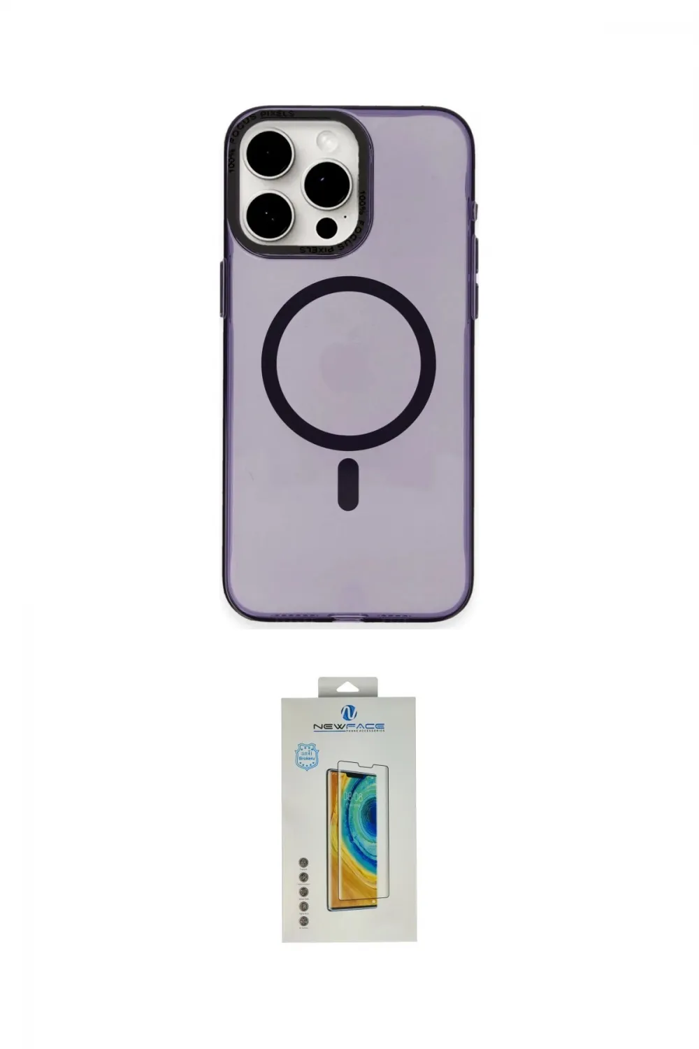 ieg™ iPhone 15 Pro Kılıf Eksen Işık Prime - Siyah Polymer Nano Ekran Koruyucu