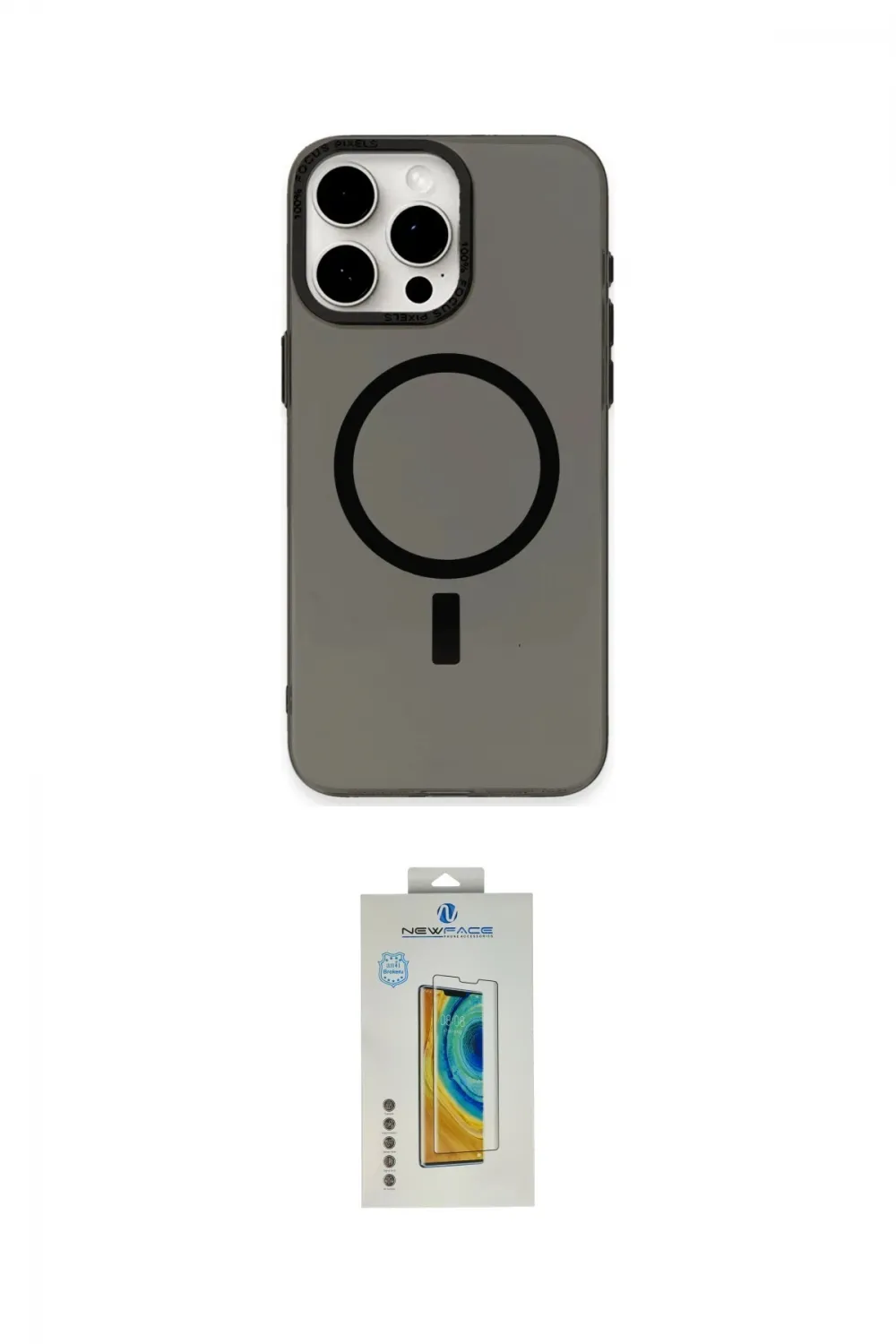 ieg™ iPhone 15 Pro Kılıf Eksen Işık Prime - Siyah Polymer Nano Ekran Koruyucu