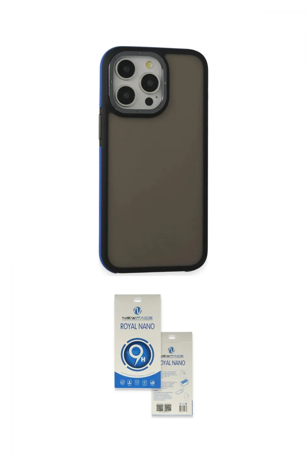 ieg™ iPhone 15 Pro Kılıf Eksen Işık - Şeffaf Royal Nano Ekran Koruyucu