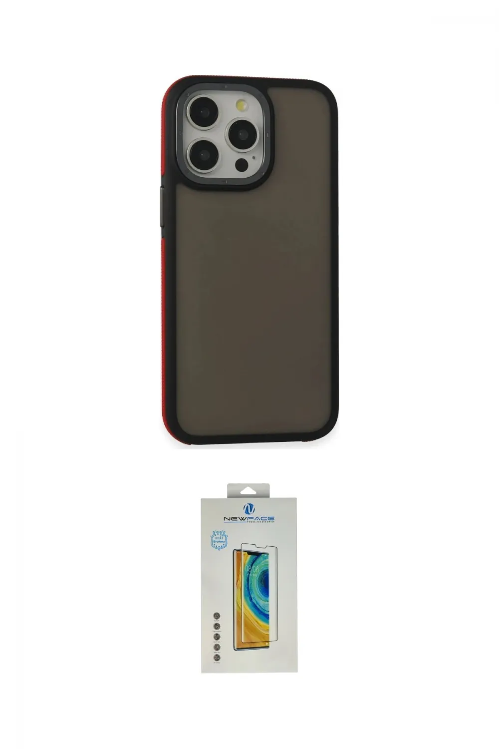 ieg™ iPhone 15 Pro Kılıf Eksen Işık - Siyah Polymer Nano Ekran Koruyucu