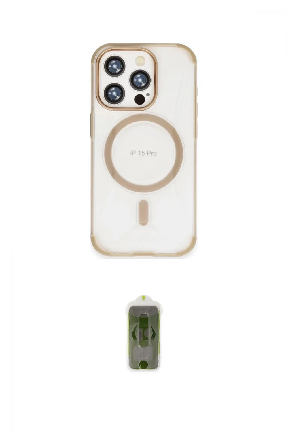 ieg™ iPhone 15 Pro Kılıf Eksen Klasik Koleksiyonu - Siyah Joko Magic 5D Hayalet Cam
