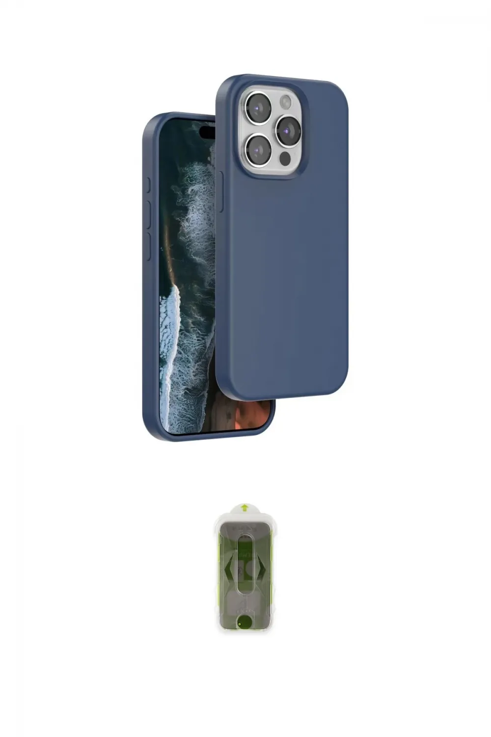 ieg™ iPhone 15 Pro Kılıf Kıvılcım Çizgi Serisi - Siyah Joko Magic 5D Hayalet Cam
