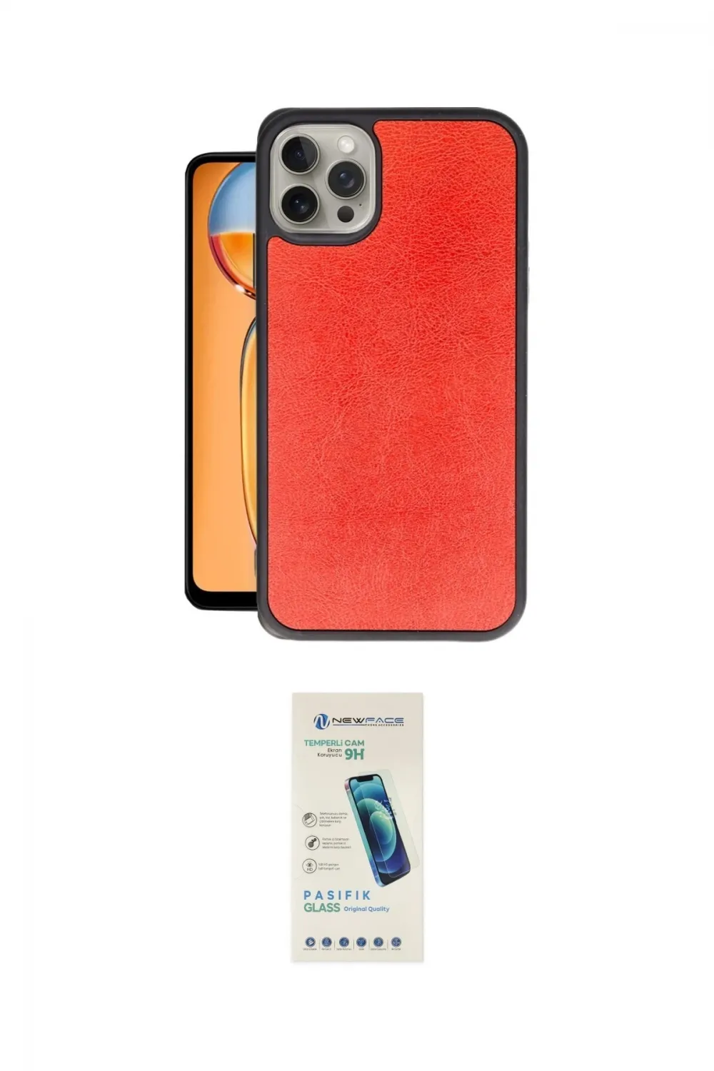 ieg™ iPhone 15 Pro Kılıf Kıvılcım Işık Serisi - Şeffaf Pasifik Cam Ekran Koruyucu