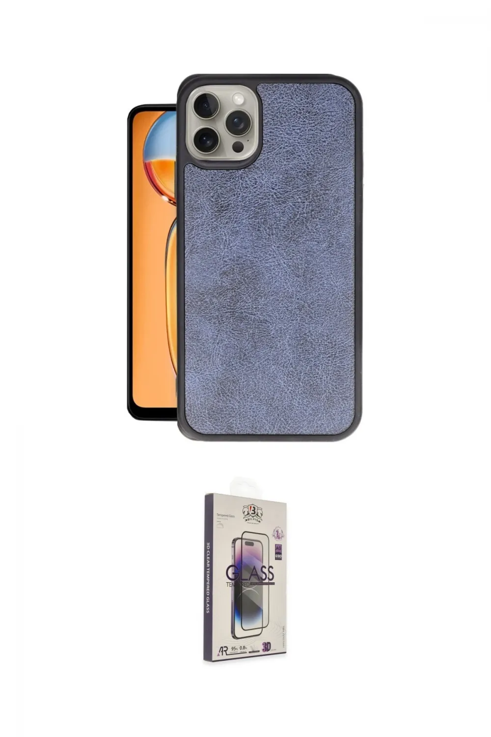 ieg™ iPhone 15 Pro Kılıf Kıvılcım Işık Serisi - Siyah Bilvis 3D Cam Ekran Koruyucu