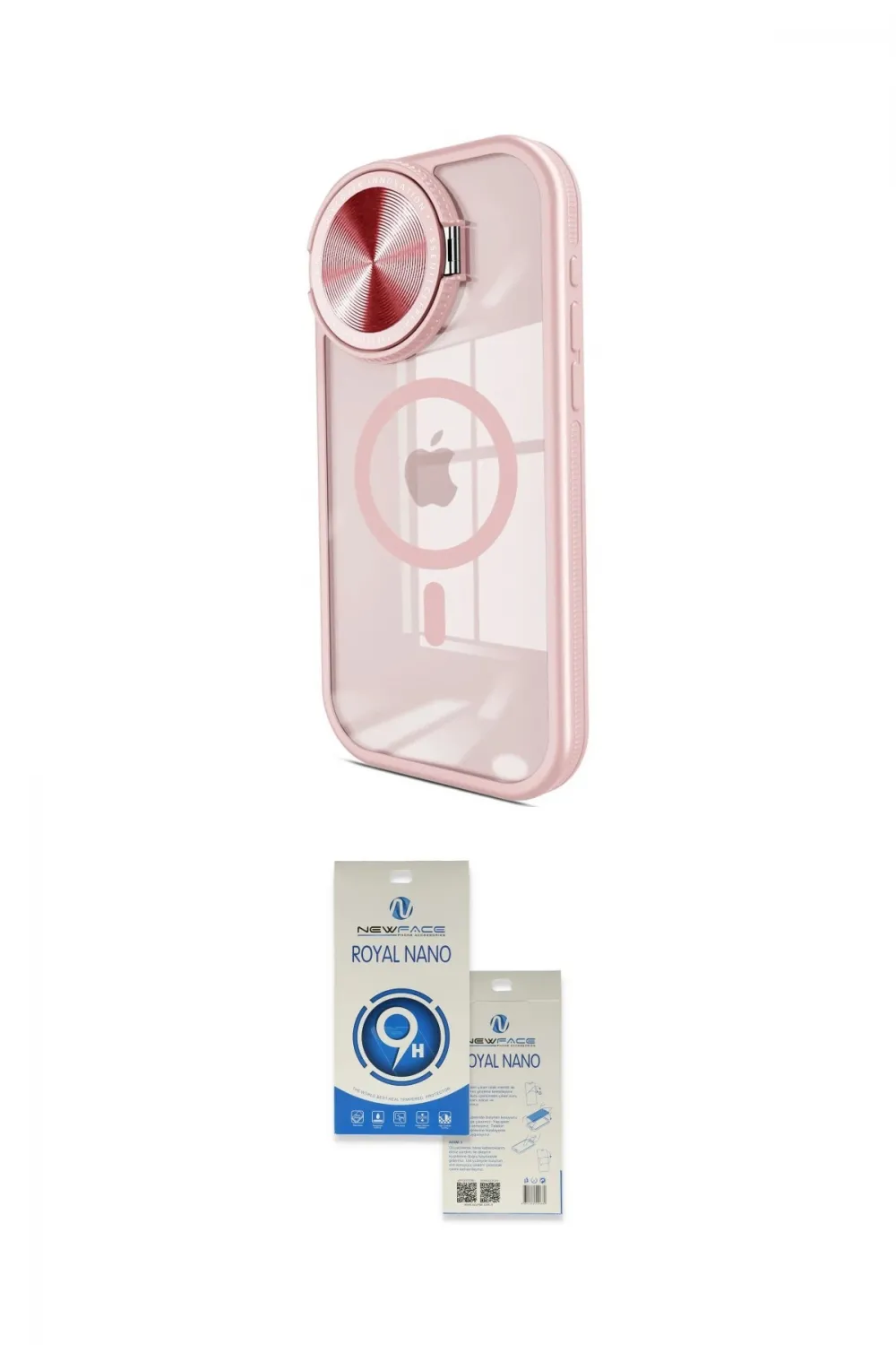 ieg™ iPhone 15 Pro Kılıf Kıvılcım Modern Koleksiyonu - Şeffaf Royal Nano Ekran Koruyucu